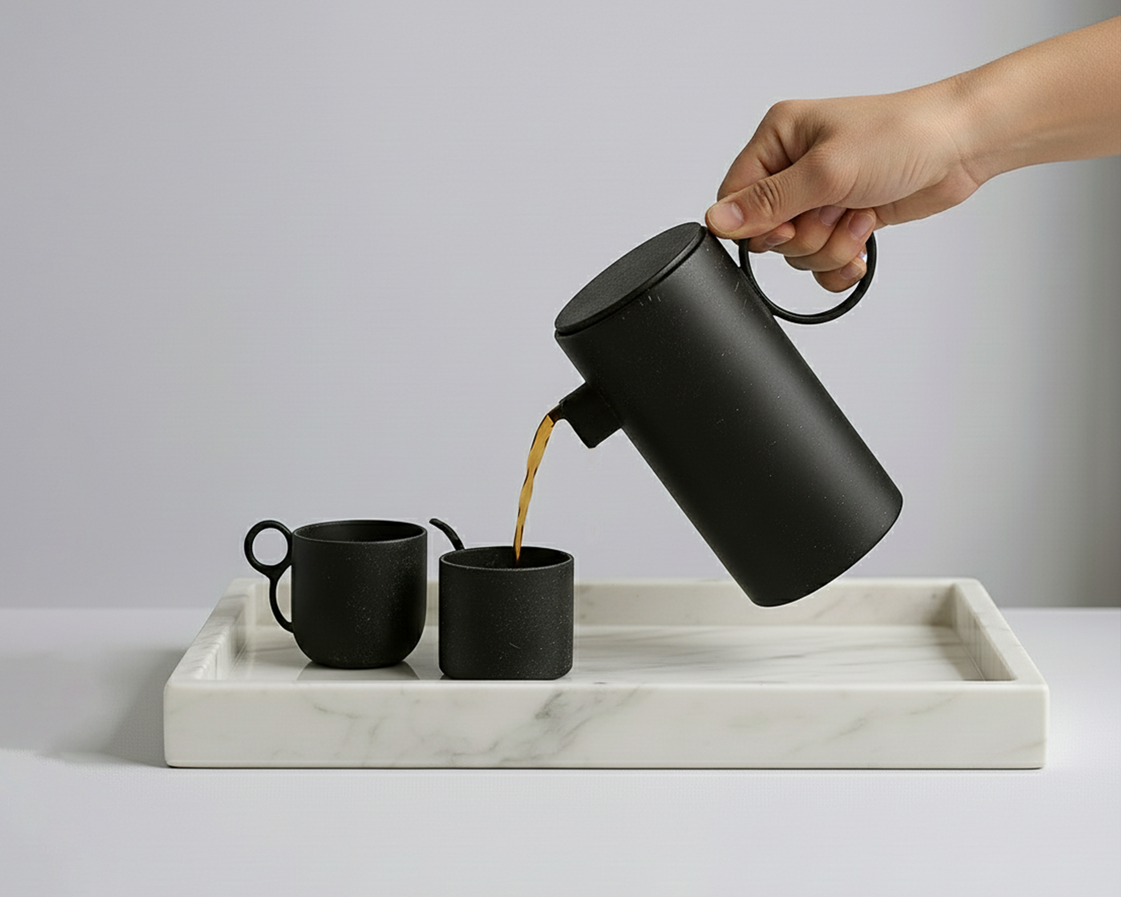 Tea Set concept set in context with Vizcom.