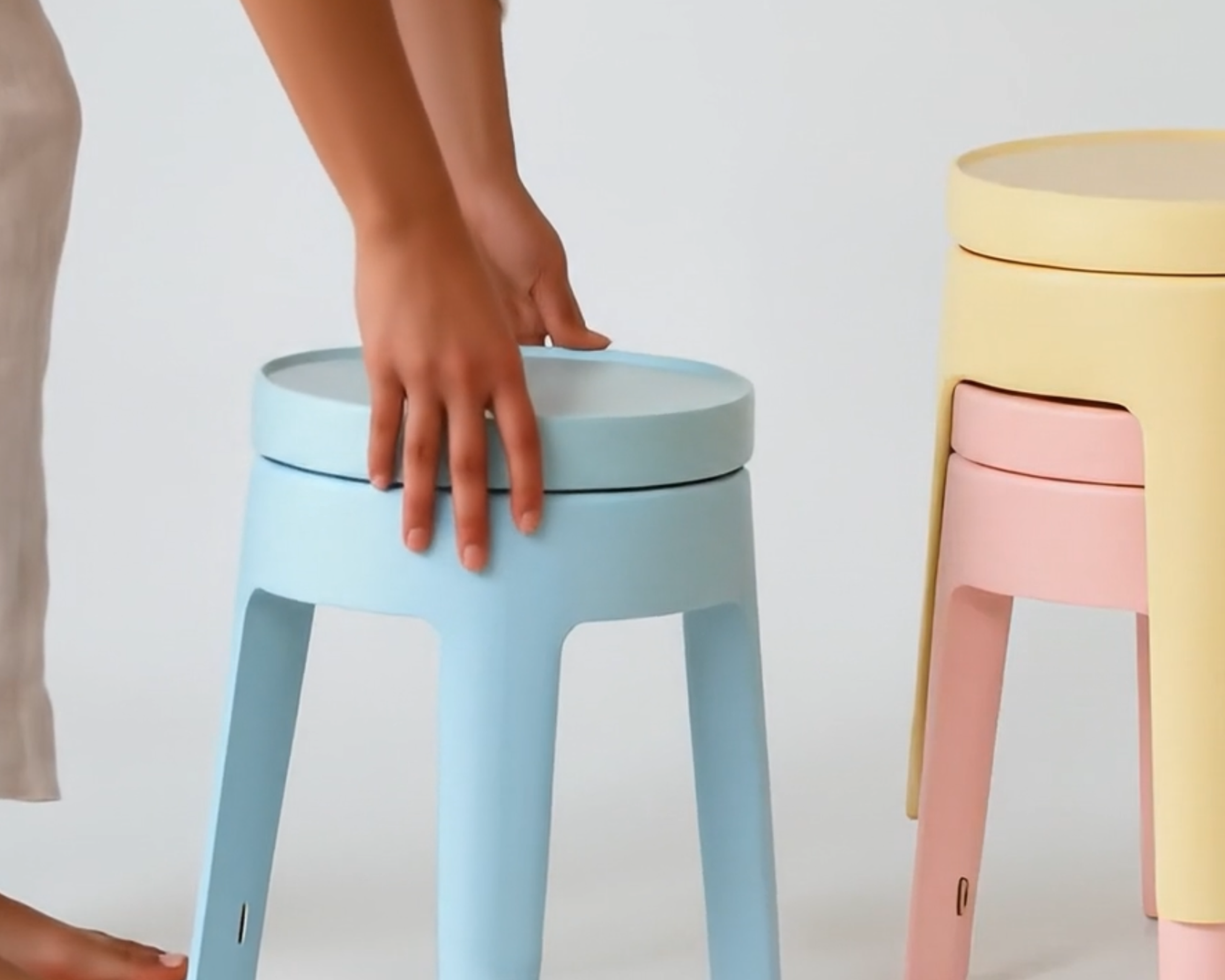 Different soft colors.