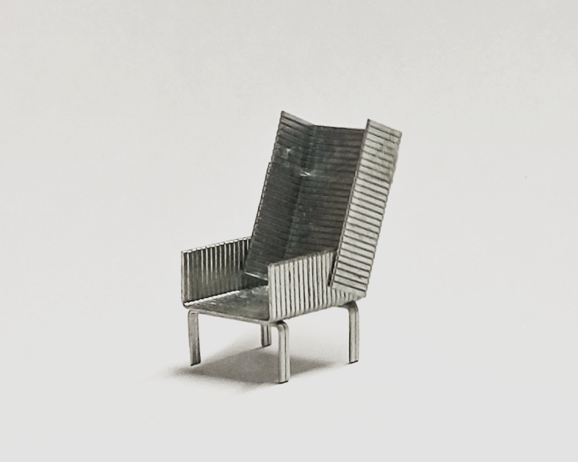 Reading chair made of staples - prototype