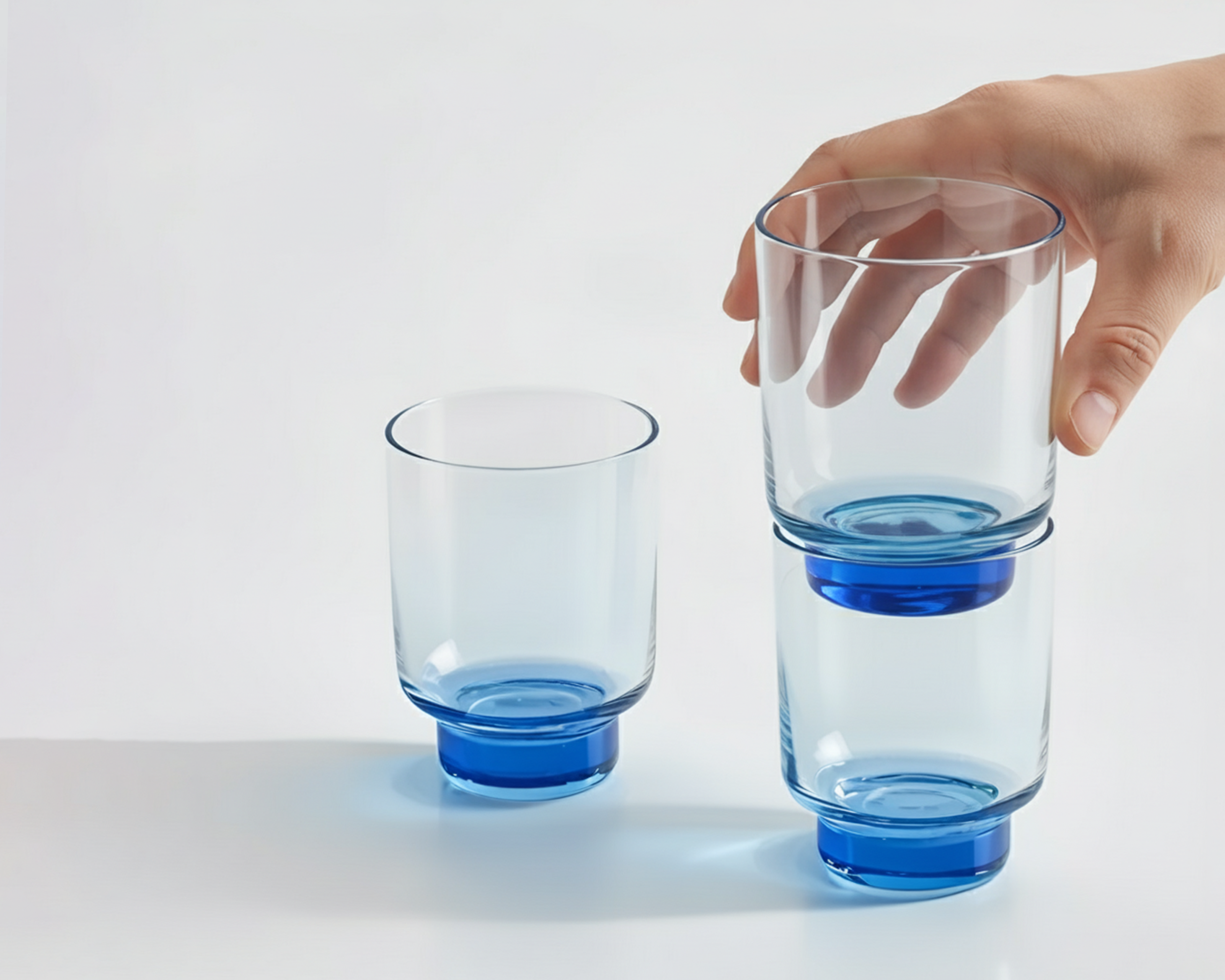 Stackable glass concept.