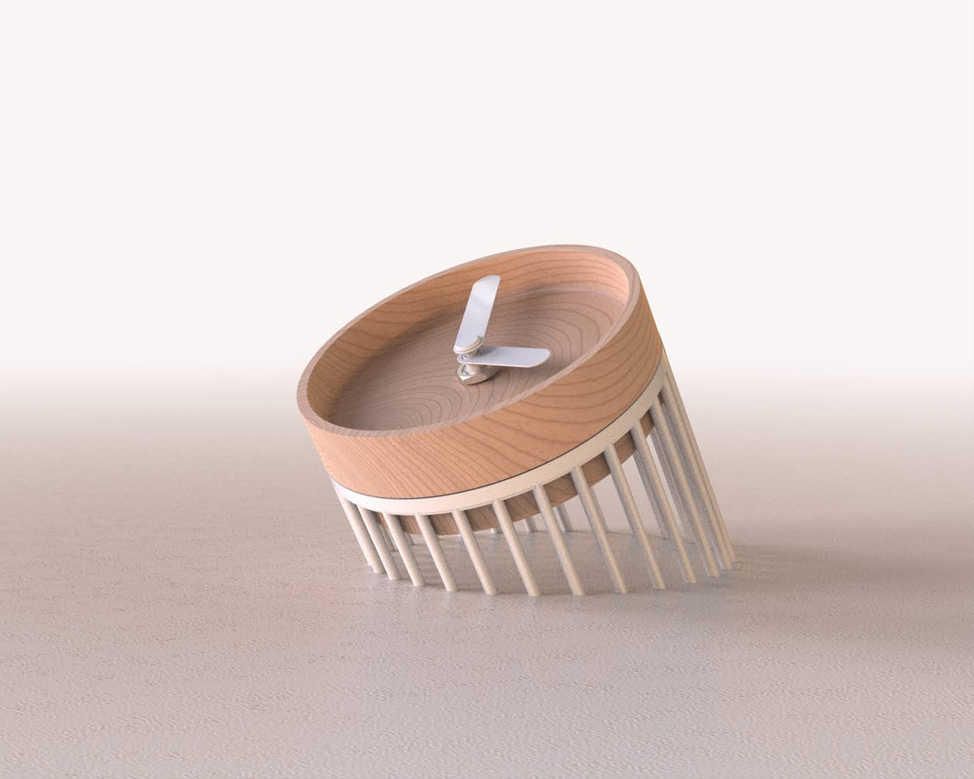 Table clock made of wood
