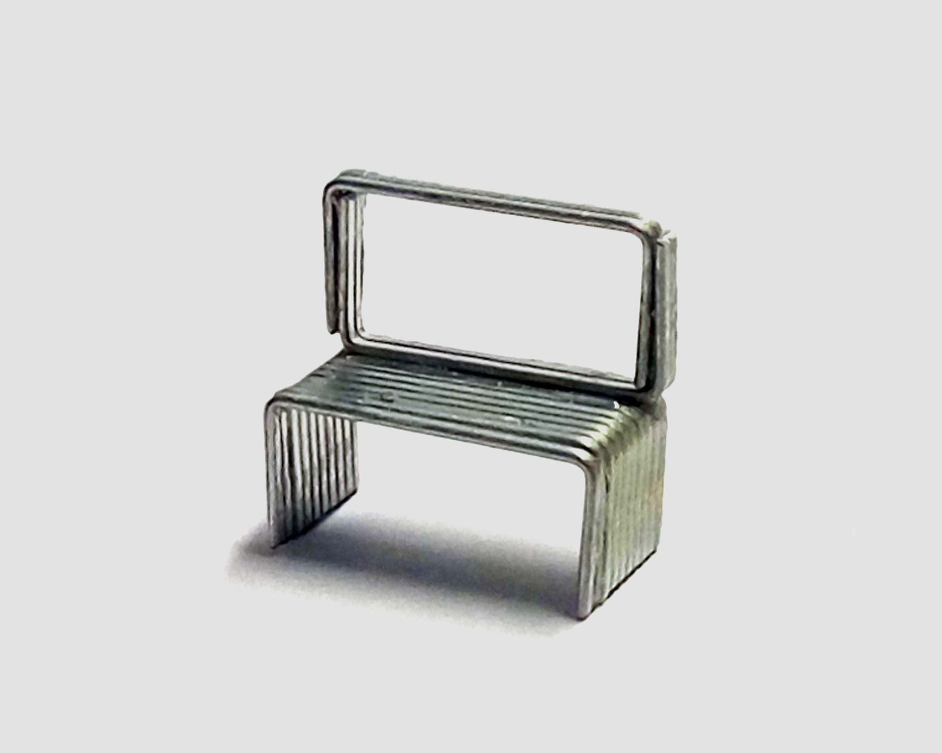 Bench concept made of staples - prototype