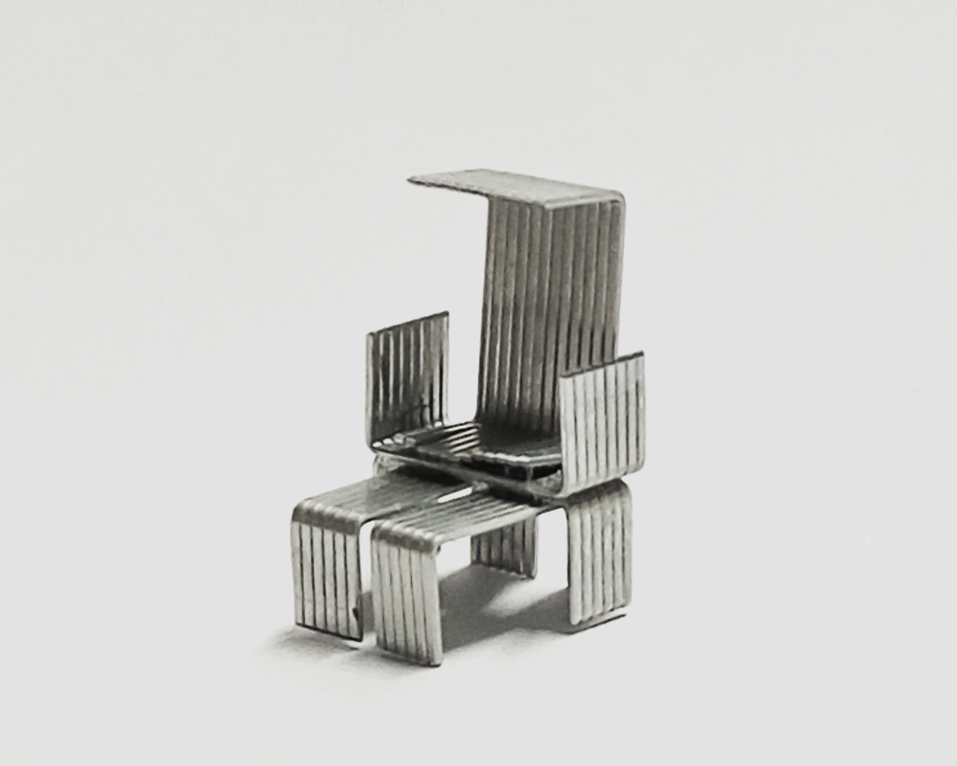 Beach lounge concept made of staples - prototype