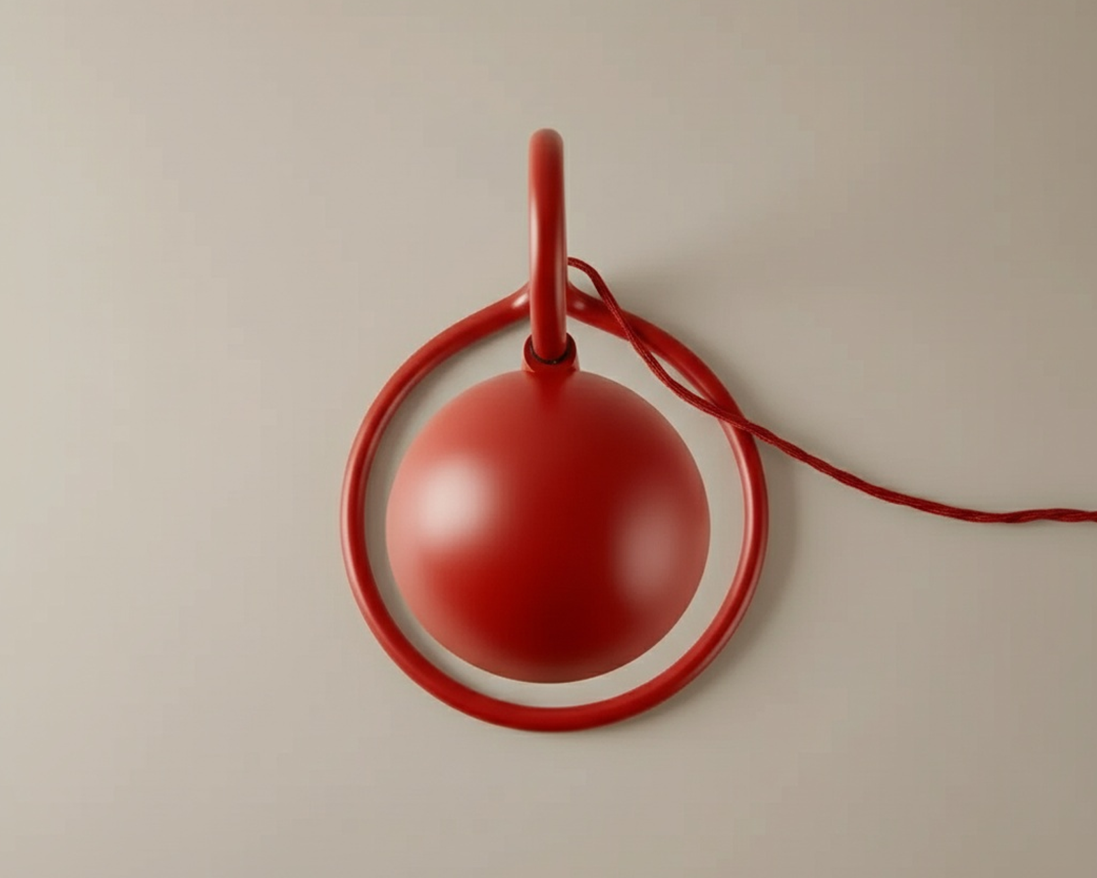 Red Loop Lamp concept.