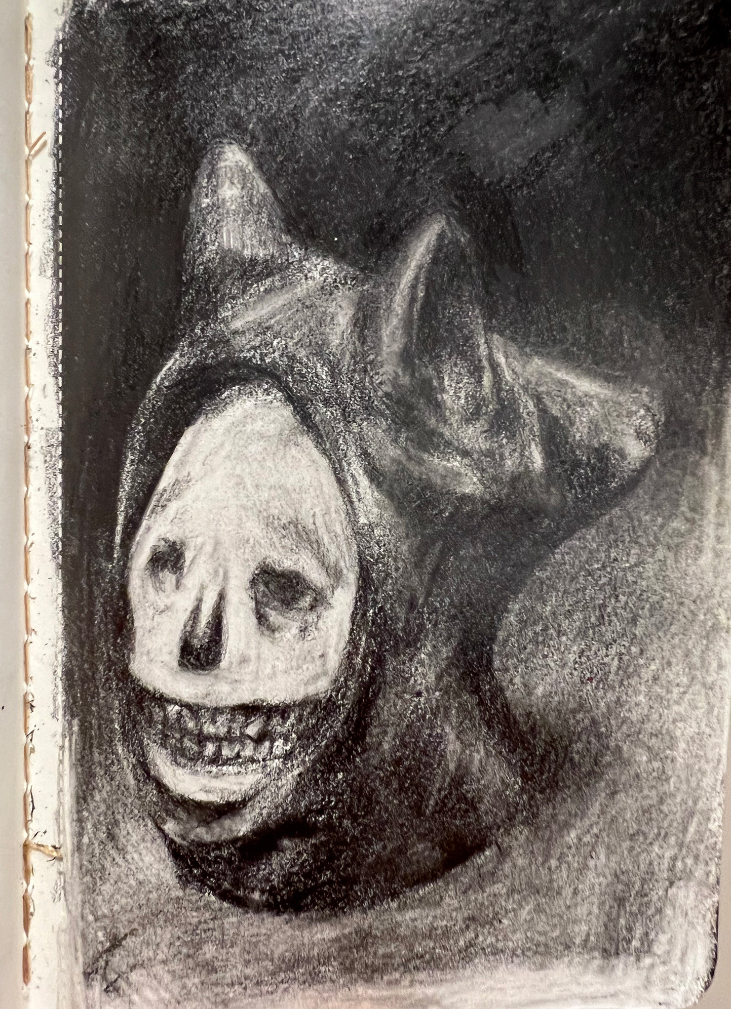 A6, charcoal pen on paper