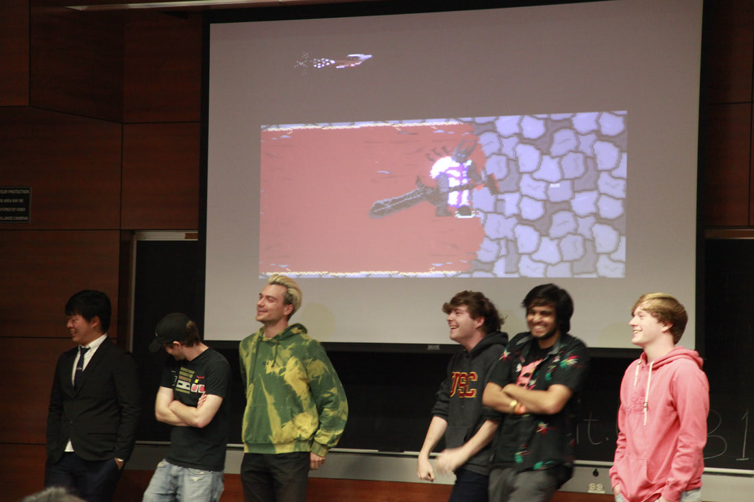 Our team presenting the game.