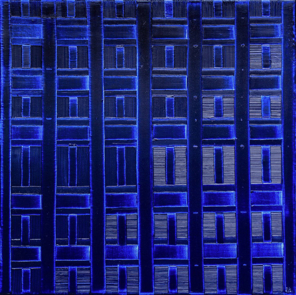 Architextures #6-50x50 cm , huile sur toile, 2024