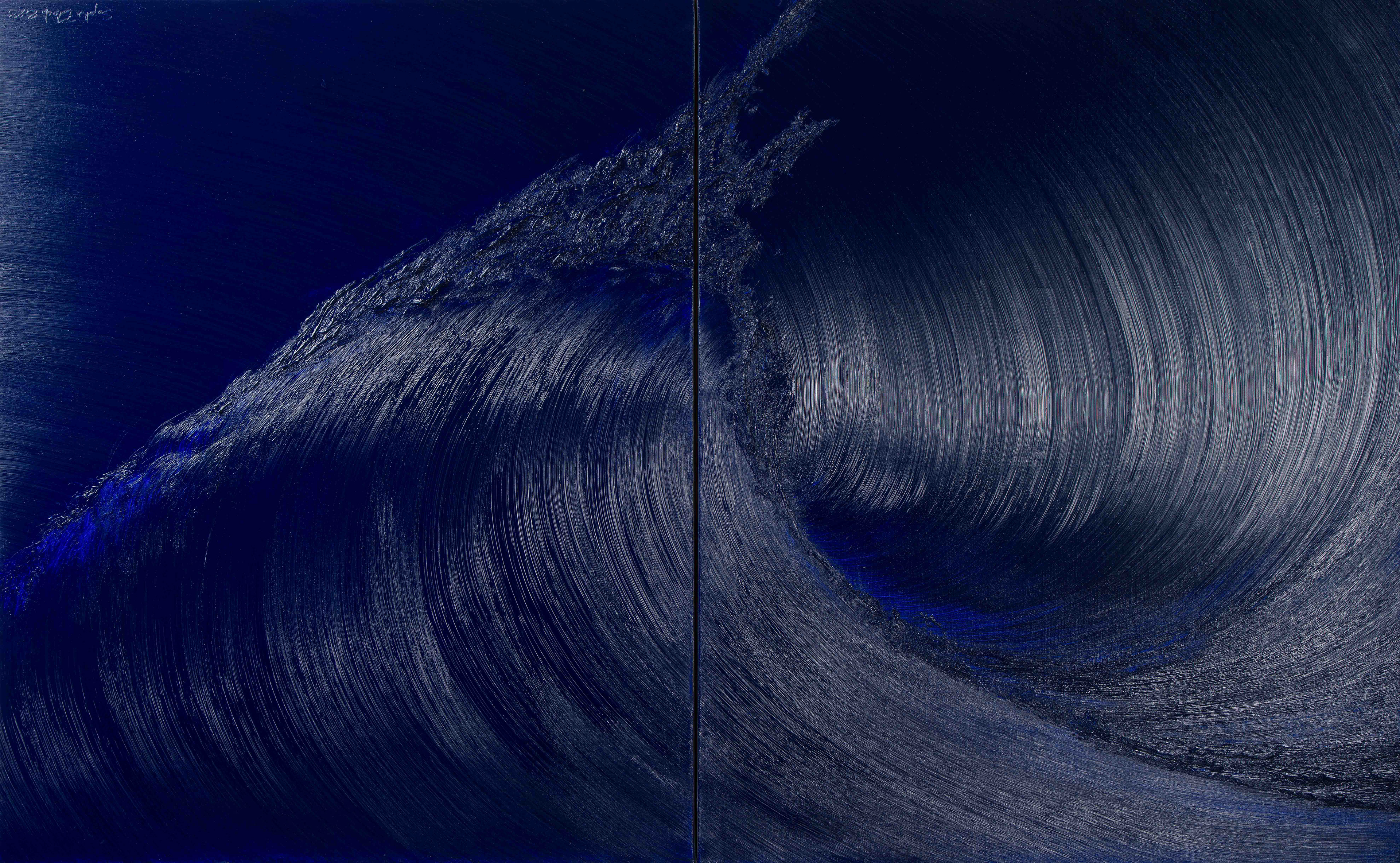 La grande vague #2, 2x100x81cm, 2023
