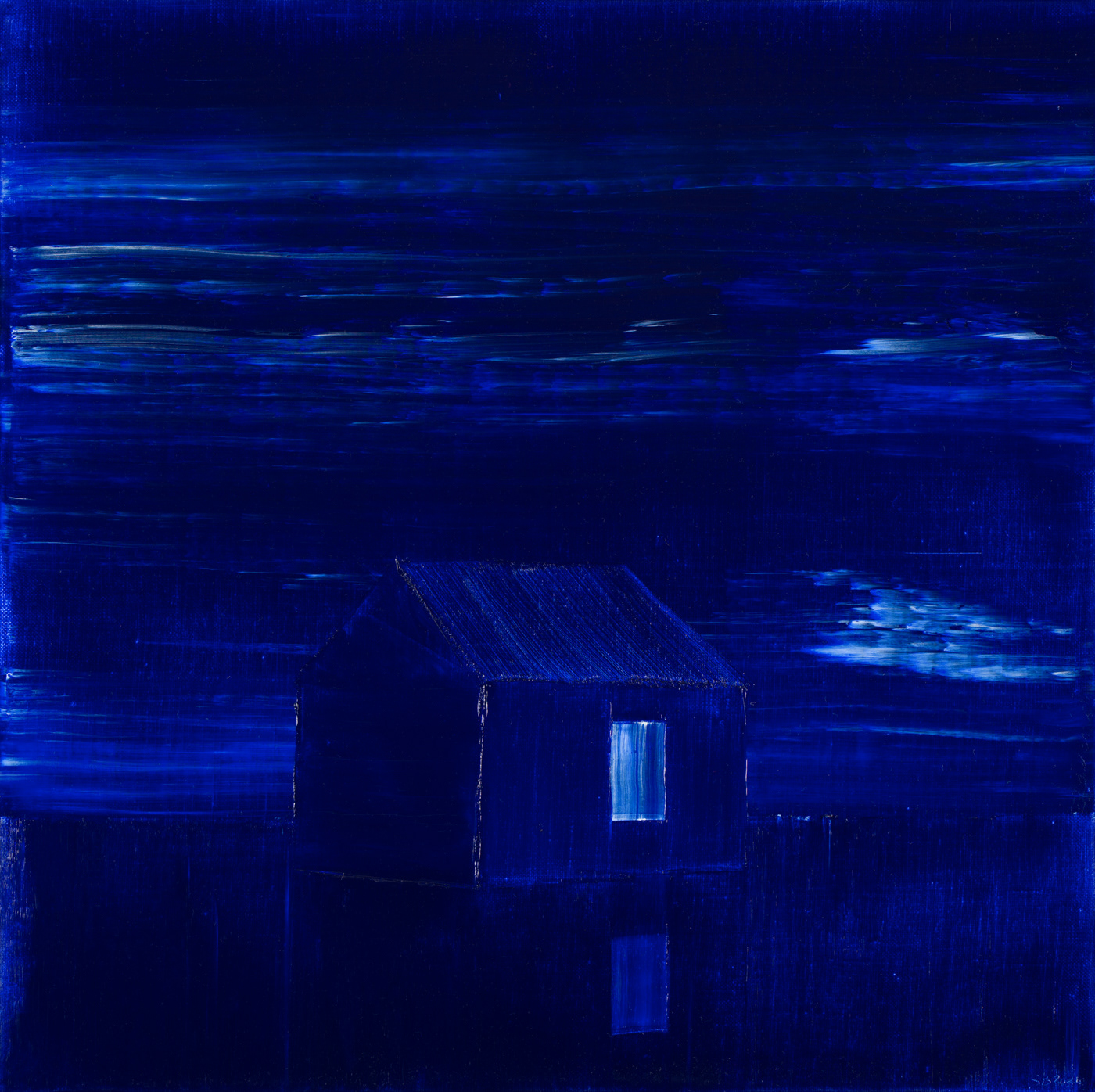 Maison # 5 - 50 x 50 cm - Huile sur toile - 2024
