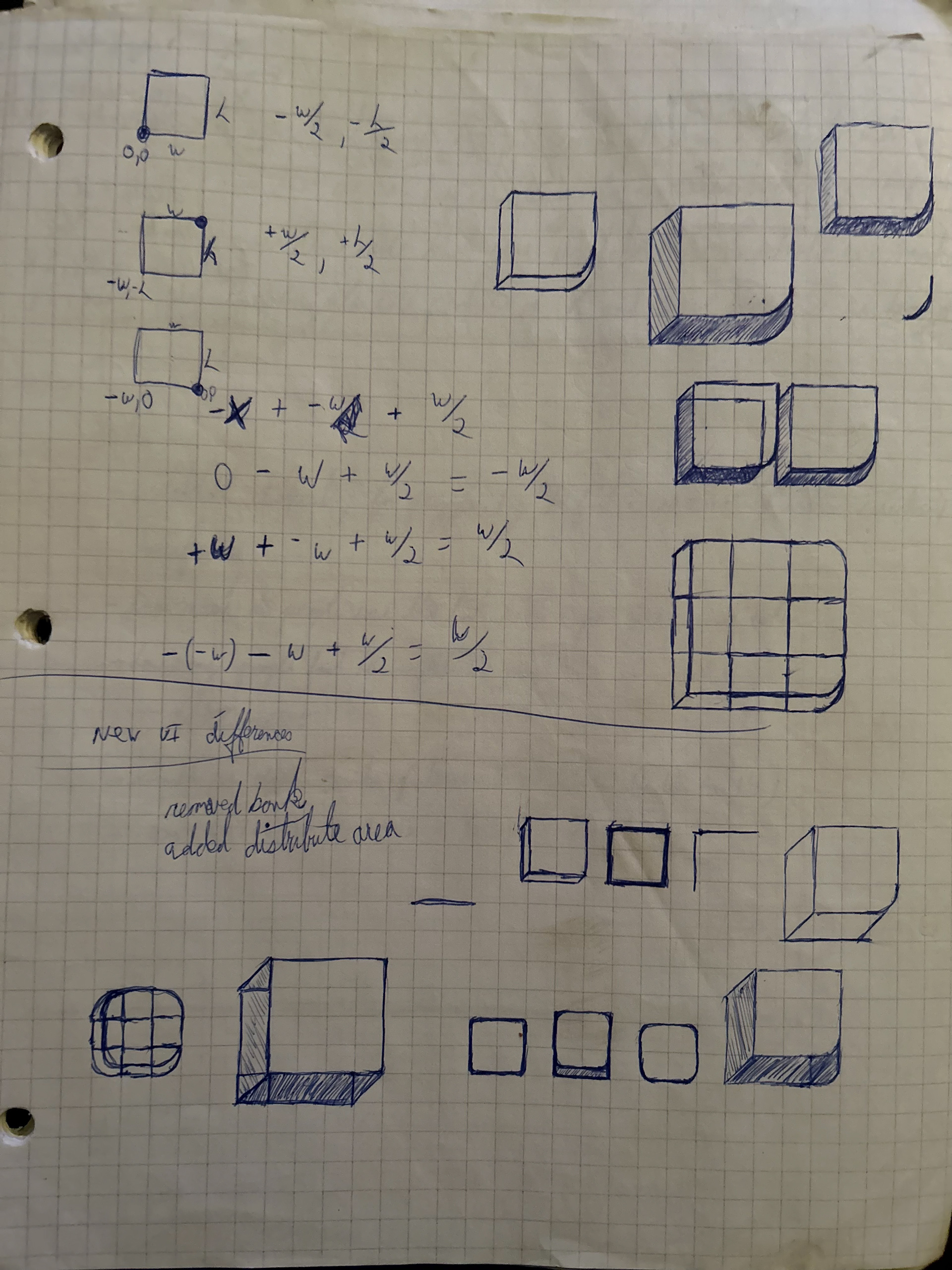 Experimenting with button depth and geometry