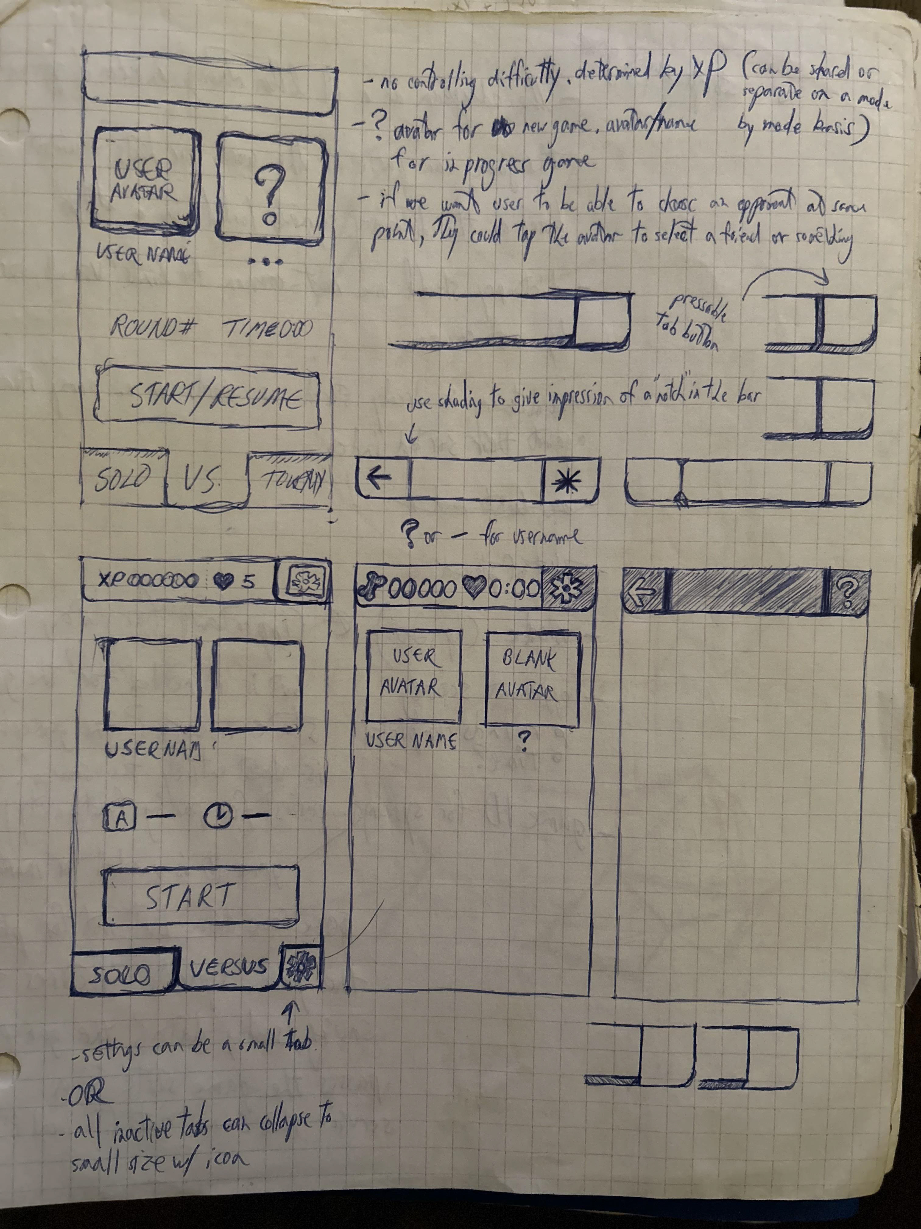 Main menu versus mocks & button bar styling