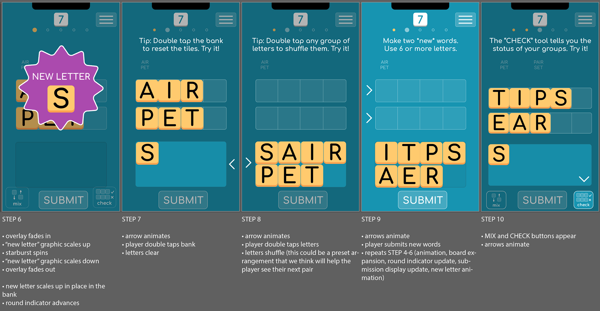 Tutorial flow annotated mockup 1