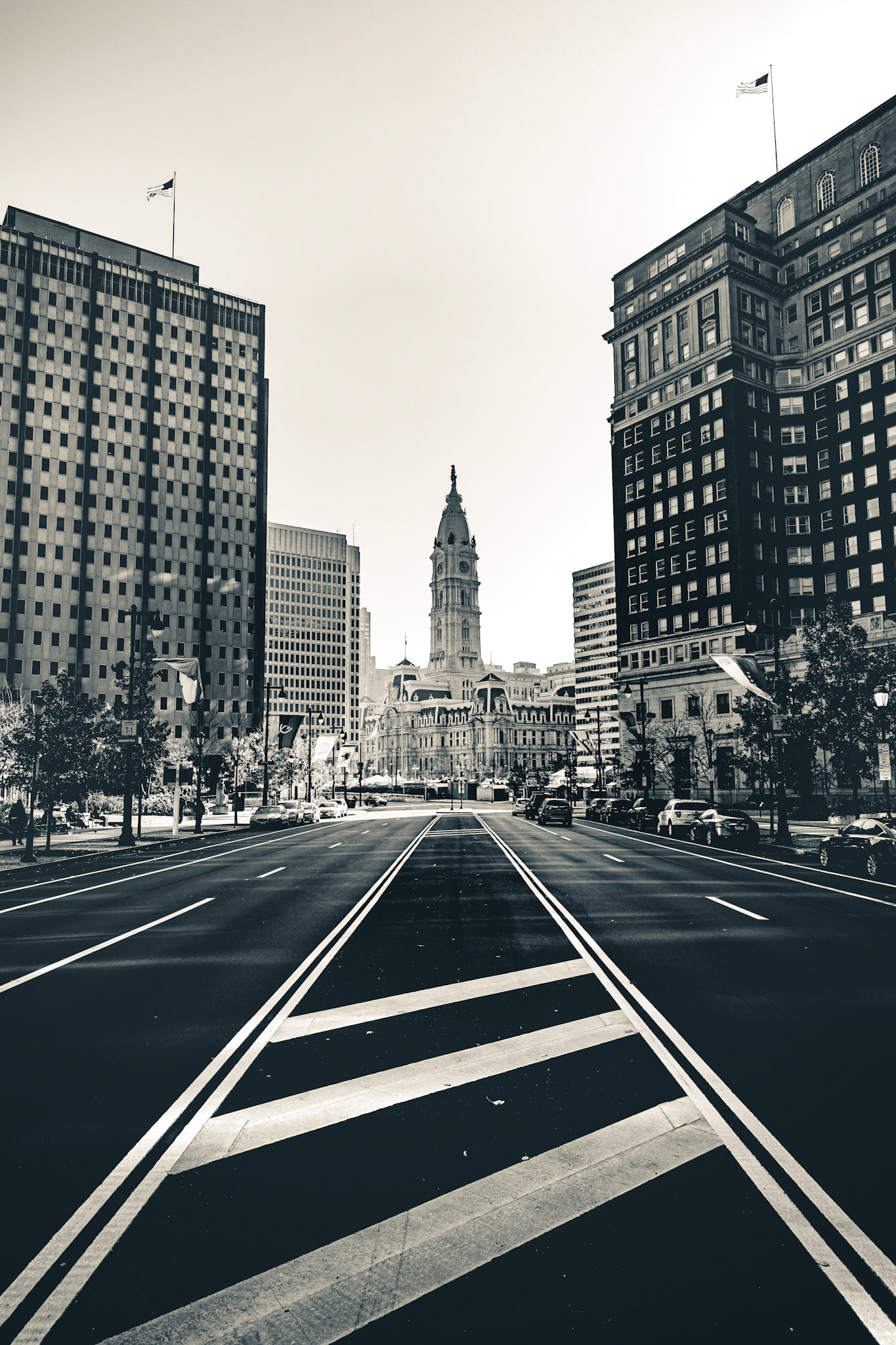 CITY HALL STREET VIEW BW