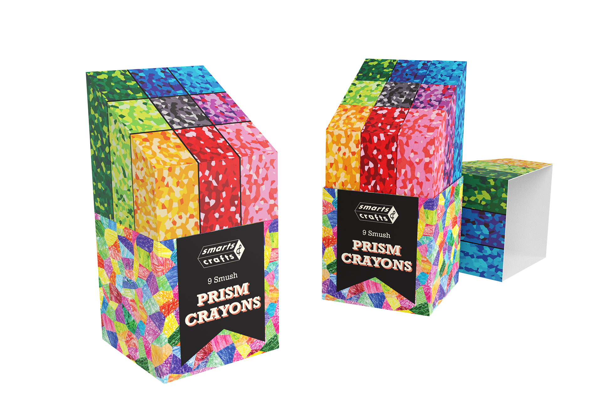 Packaging concept with randomized texture
