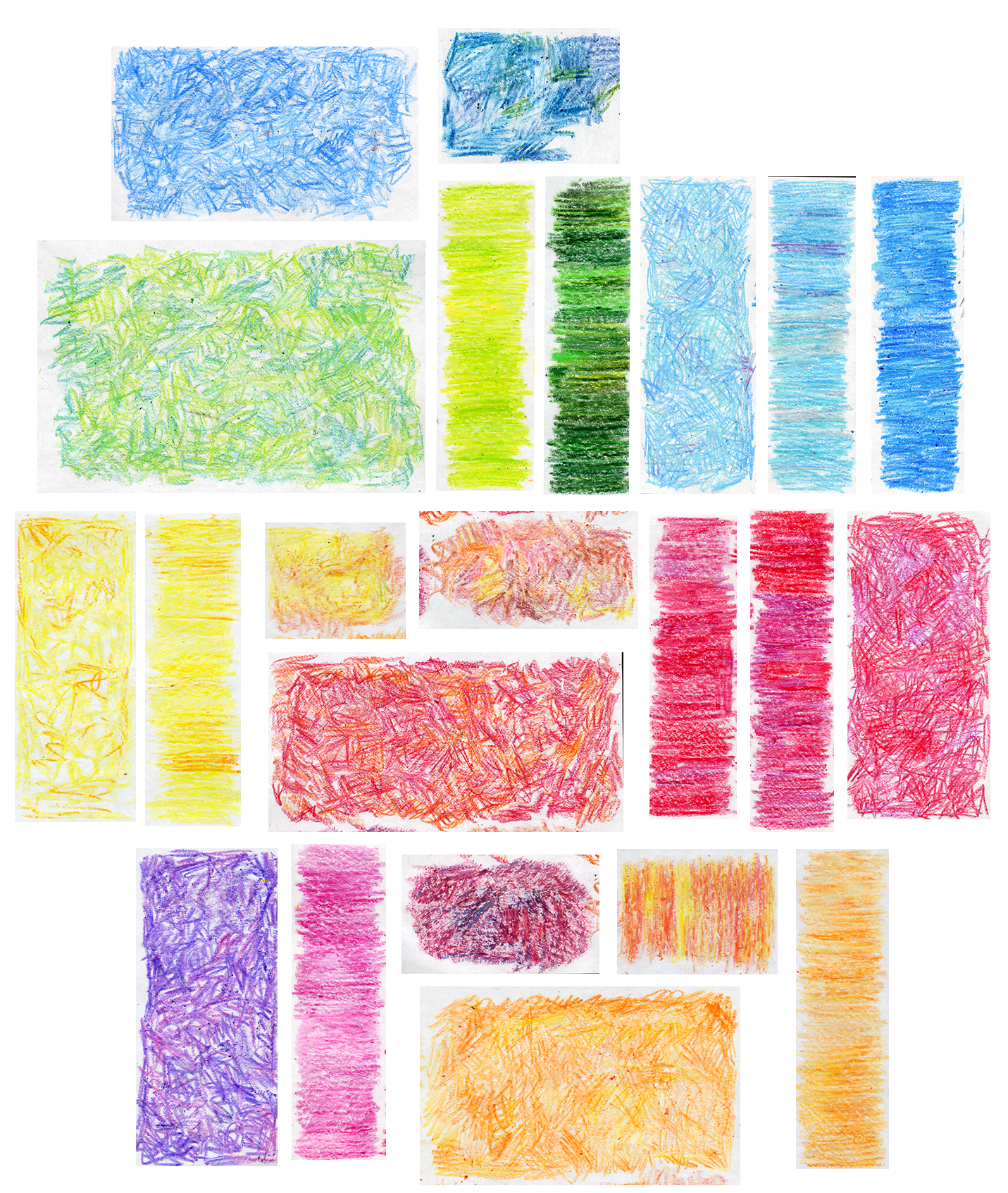 Crayon marks