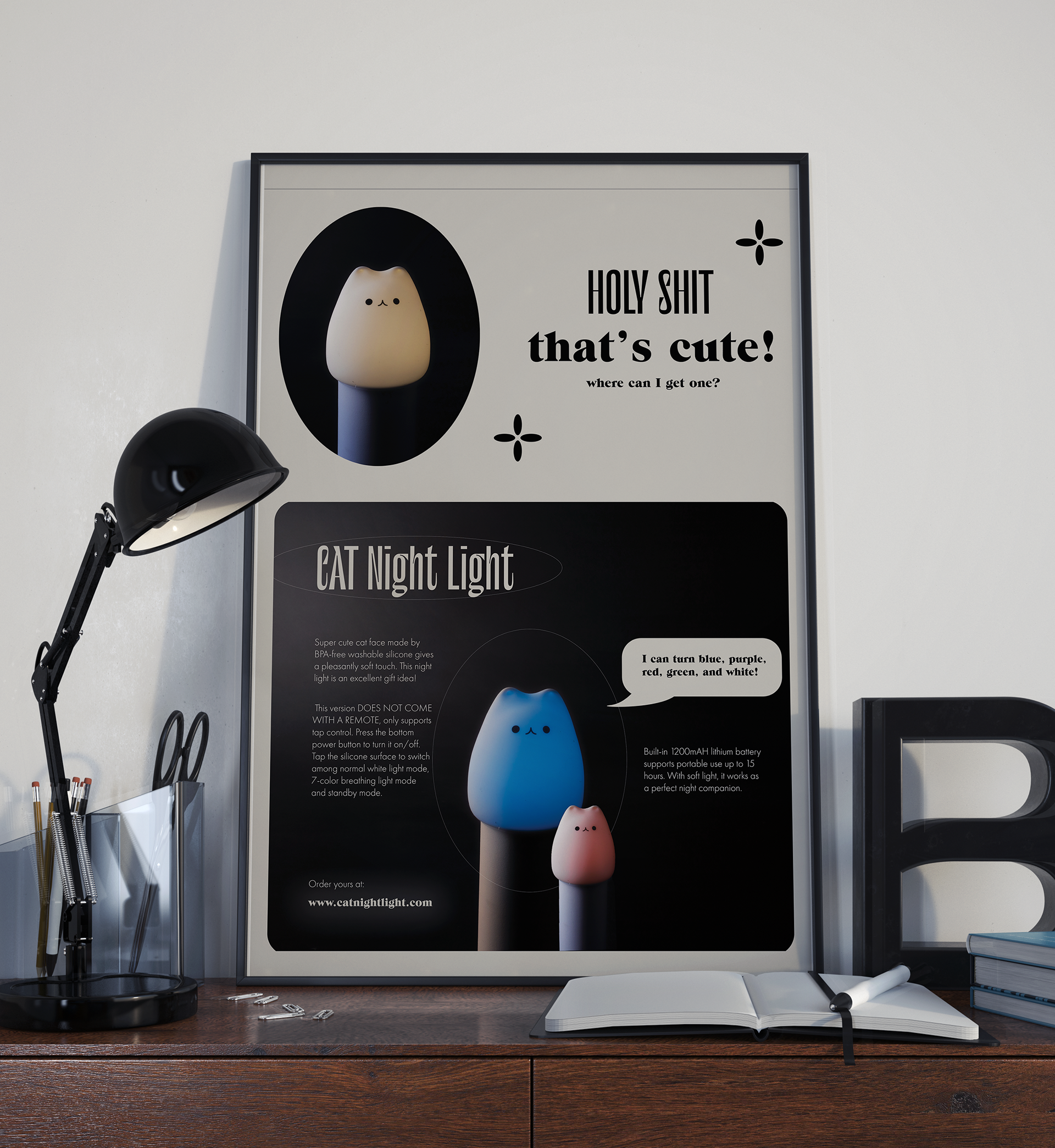cat light advertisement (2022) *Adobe Lightroom & Photoshop