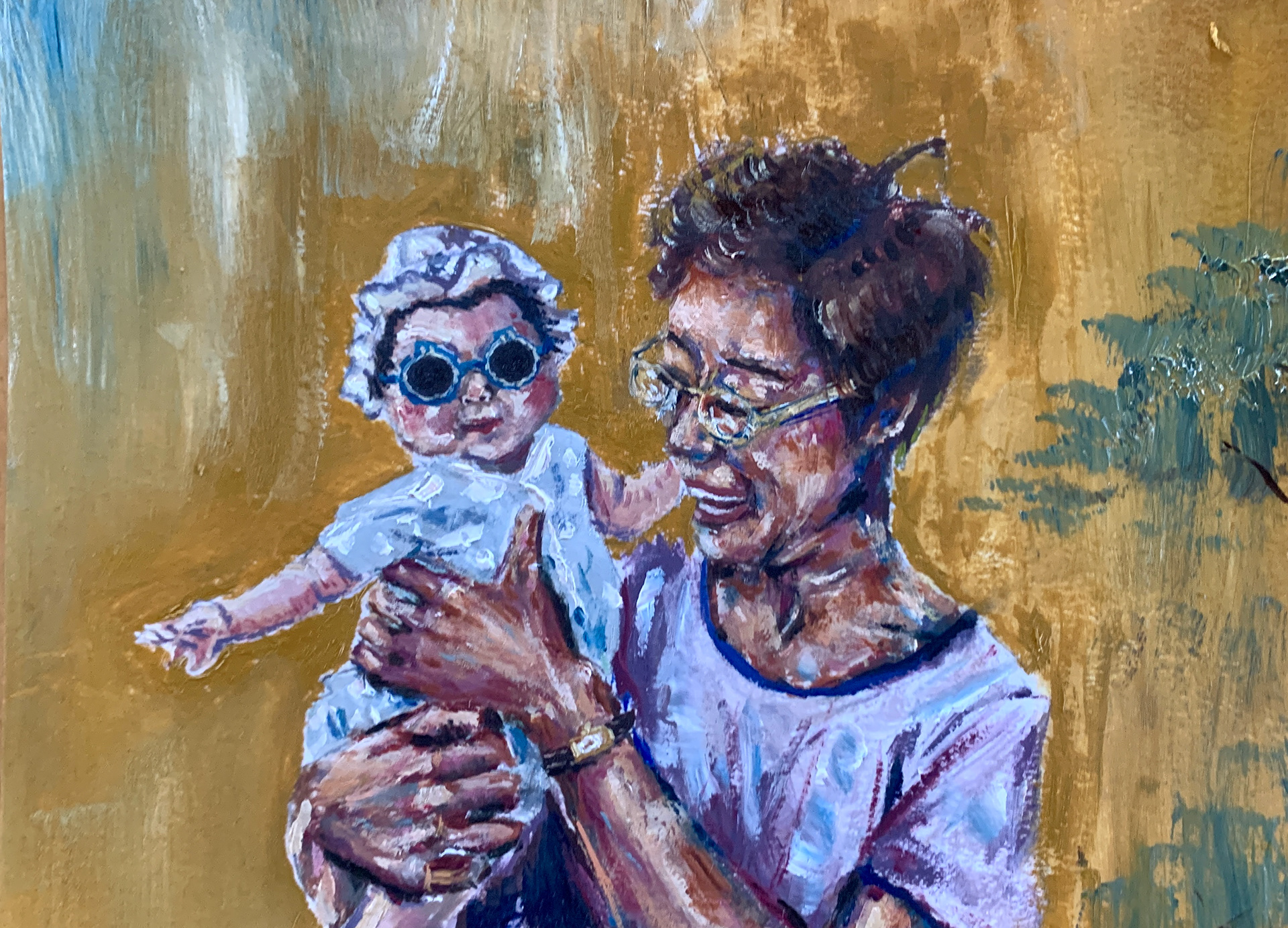 My Grandma and I (2021) - oil paint