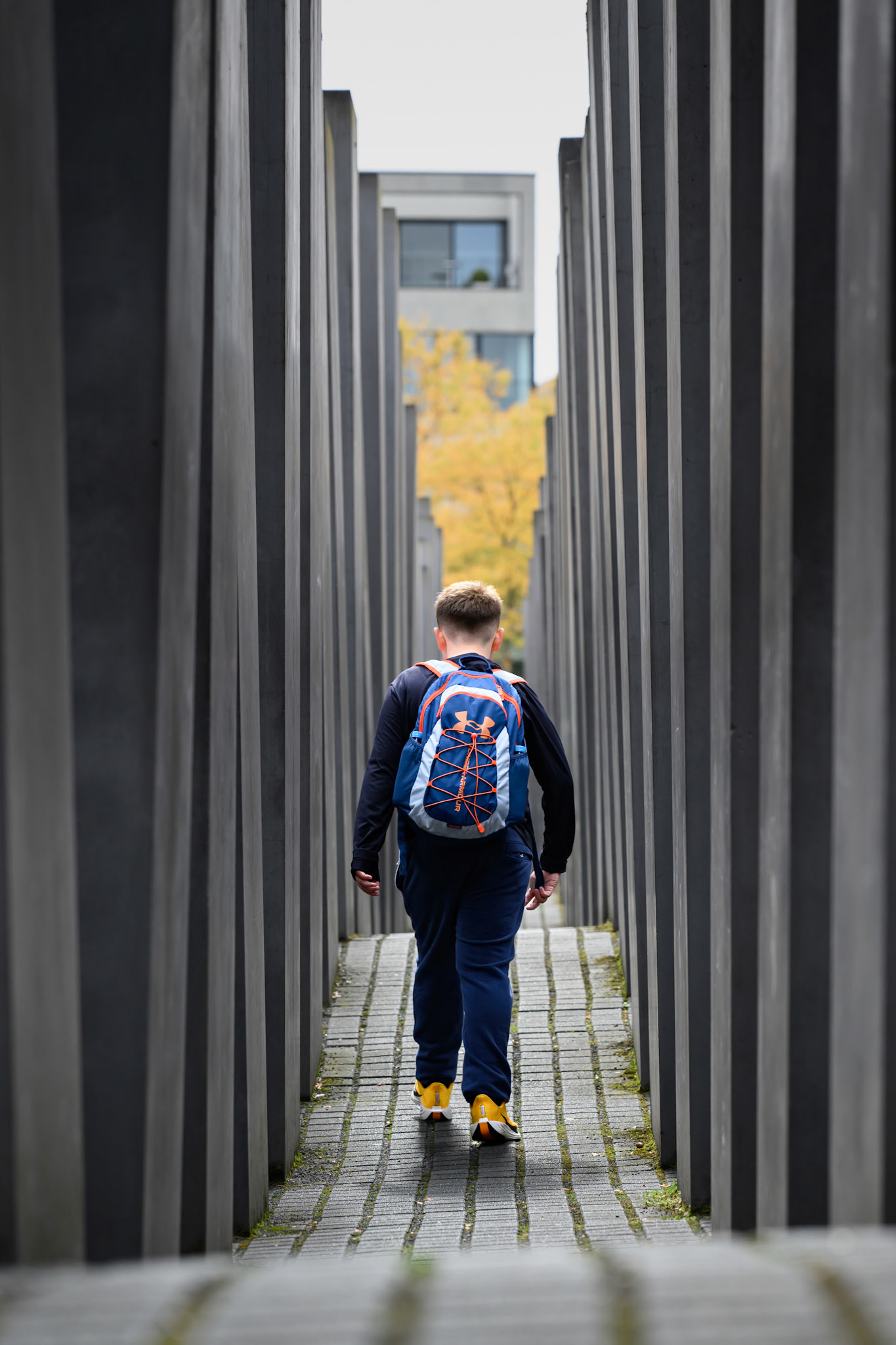 Kid at The Memorial to the Murdered Jews of Europe
