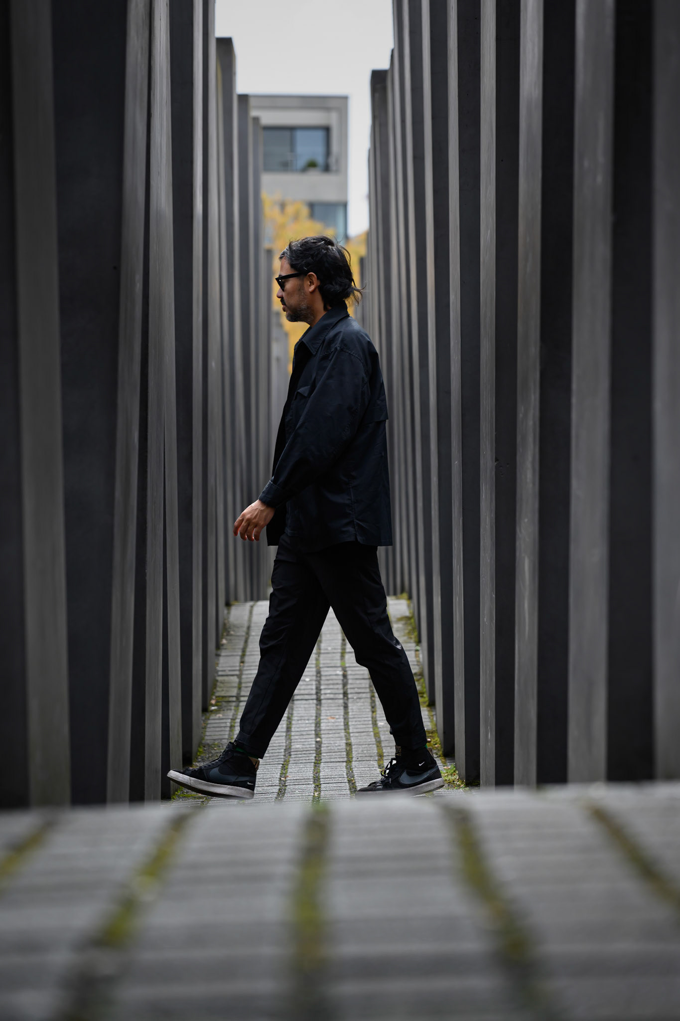 Man at The Memorial to the Murdered Jews of Europe