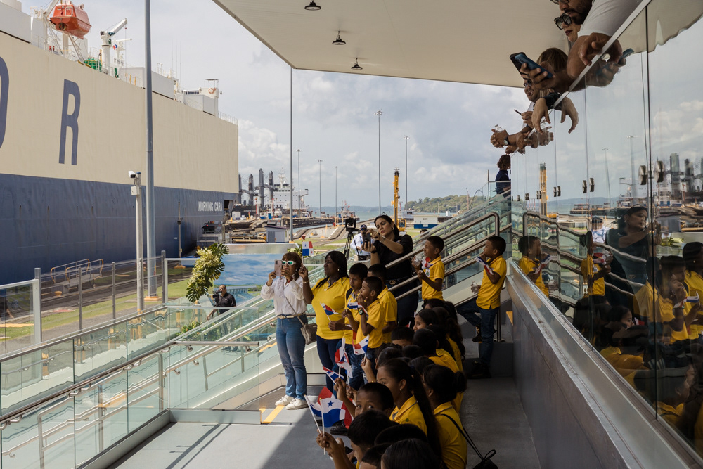 Inauguration of the new Visitors Center at the Gatun Locks, Colón — students, teachers, and media gathered to celebrate this milestone in Panama Canal history. Colón, Panama. April 9, 2025.