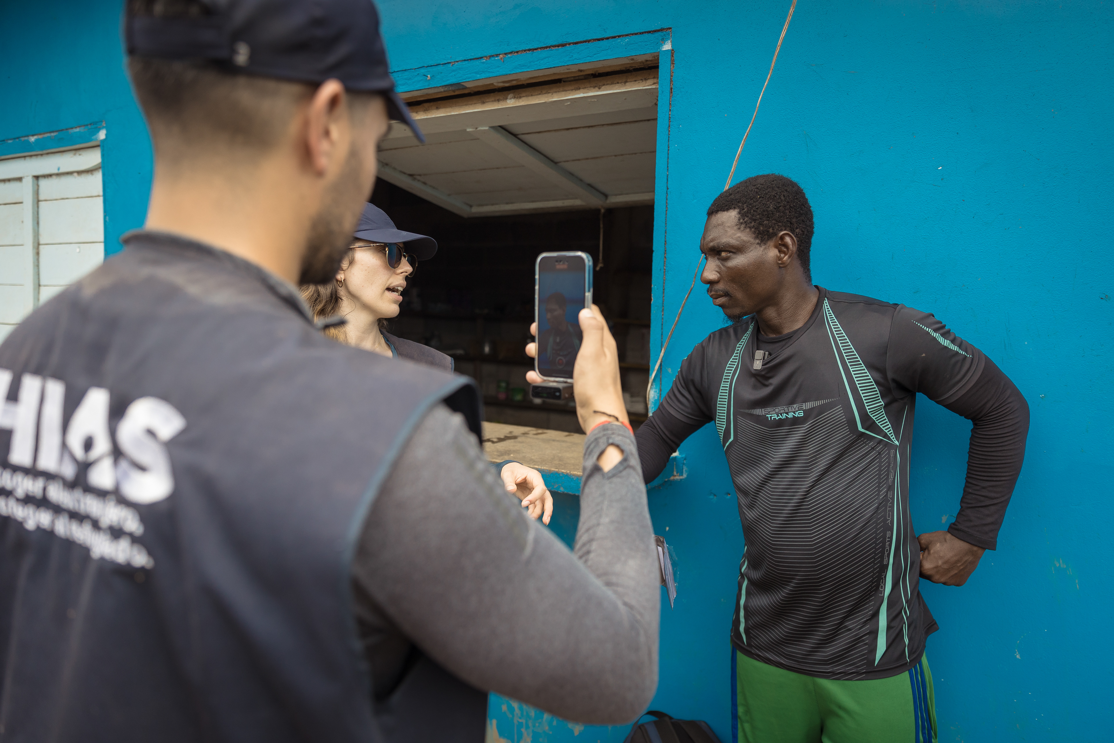 Ghanaian migrant Sala Alaiku during an interview in Bajo Chiquito, after completing the dangerous Darién crossing.