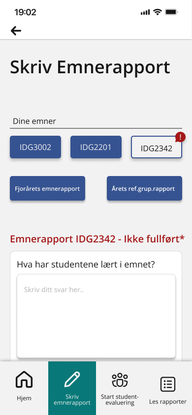 Hifi "Skriv emnerapport"