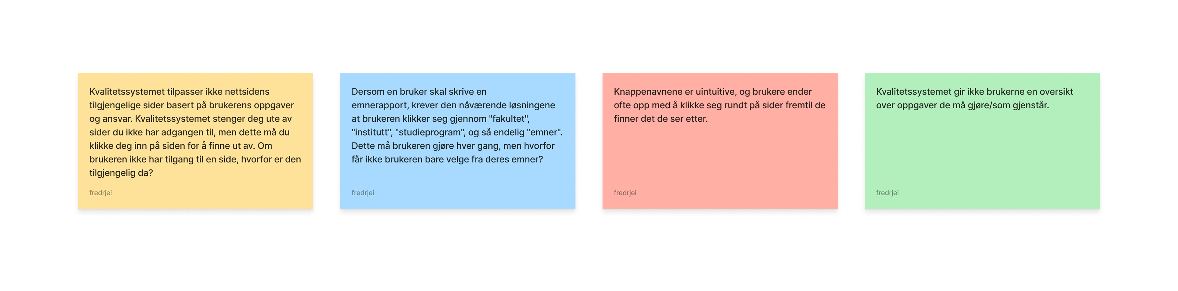 Hovedfunnene fra innsiktsfasen