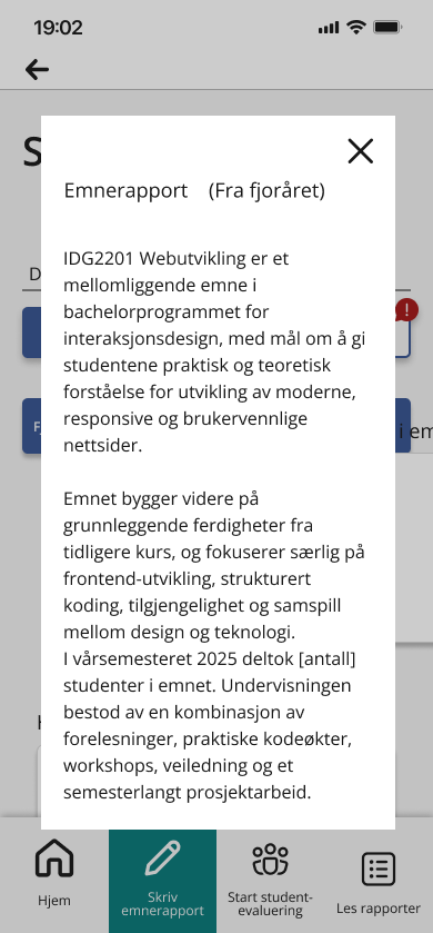 Fjorårets emnerapport pop-up/overlay