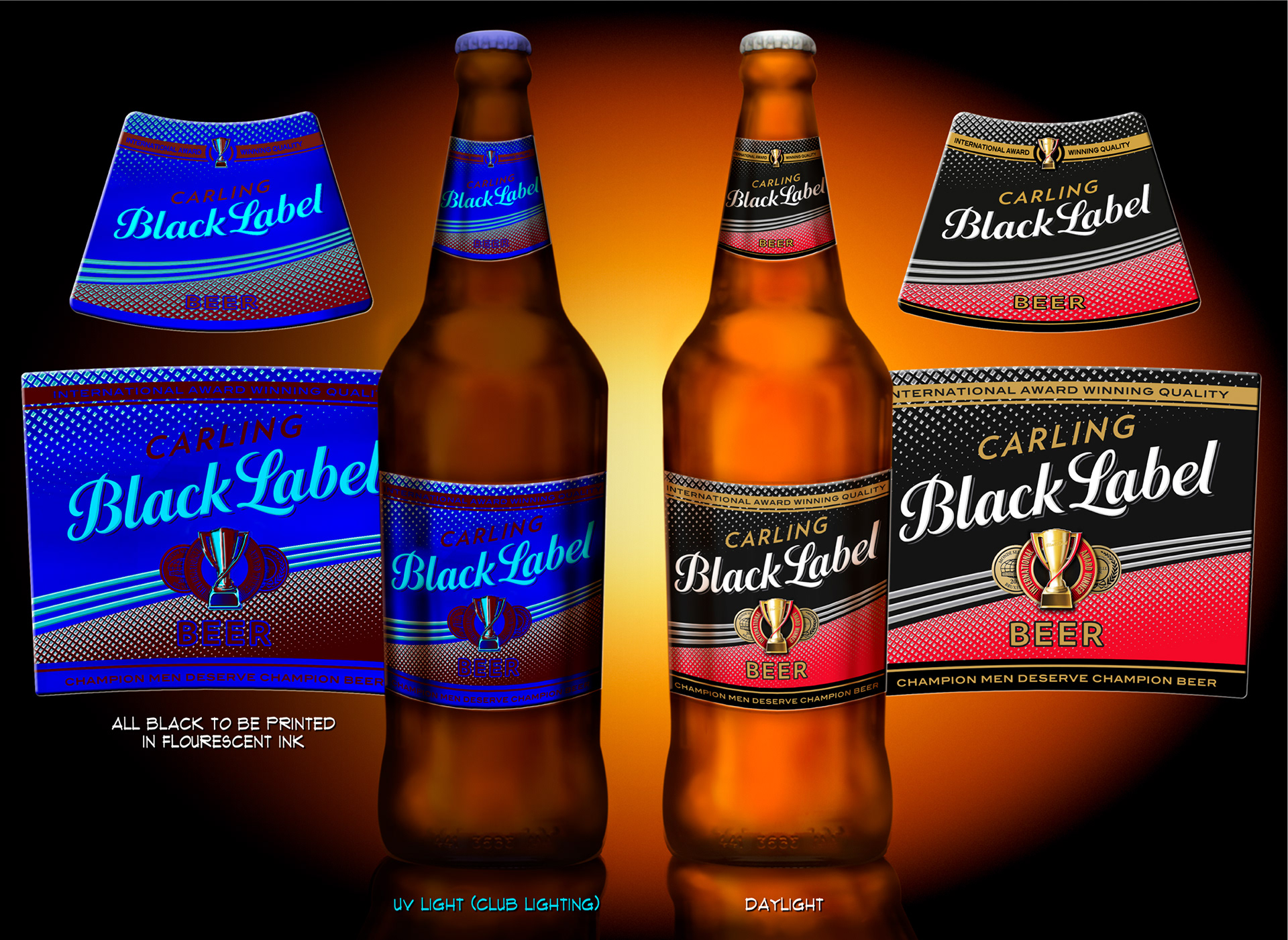 3D Concept Labels printed using Fluorescent Ink
