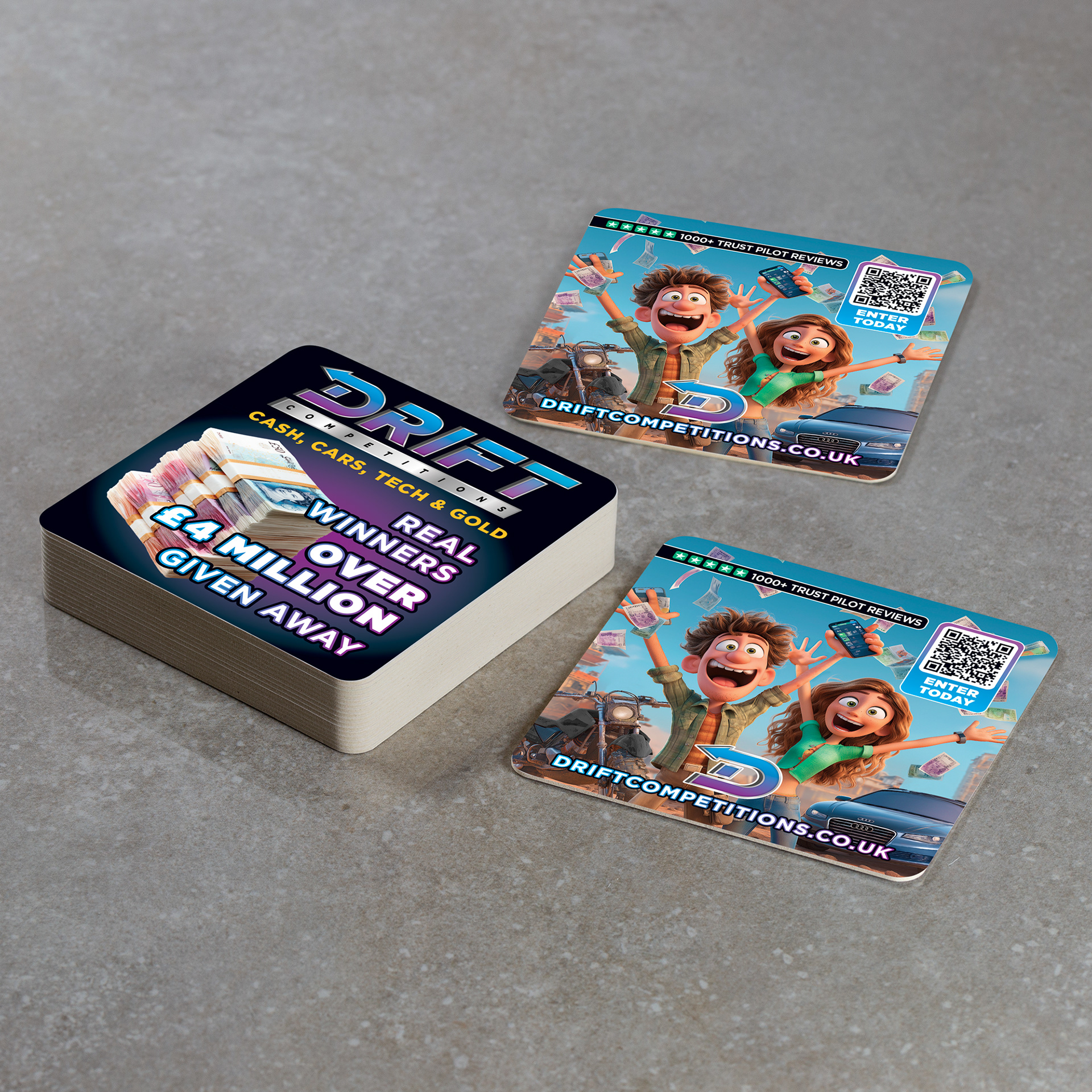 Drift Competitions - Beer Mat Design