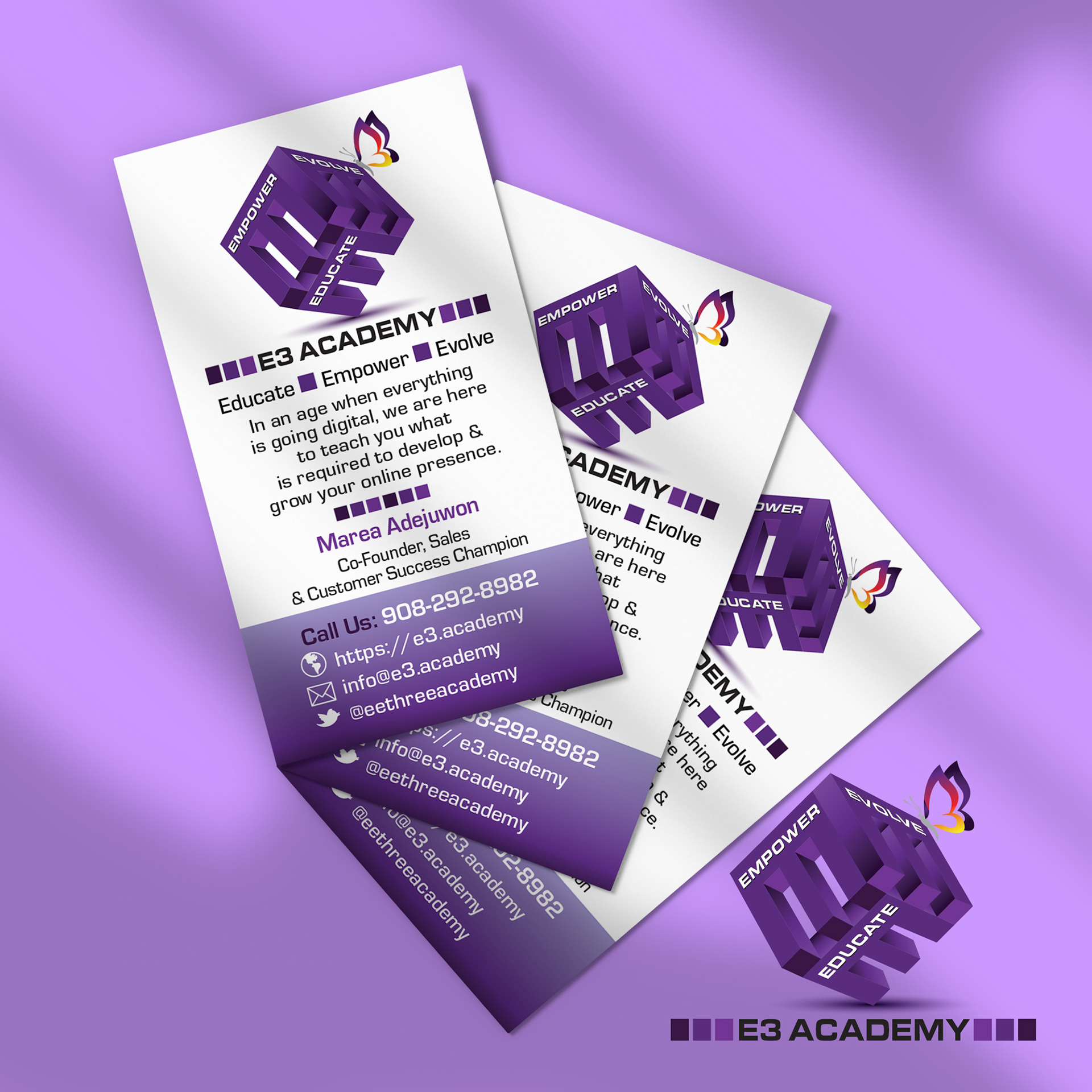 E3 Academy - Business cards