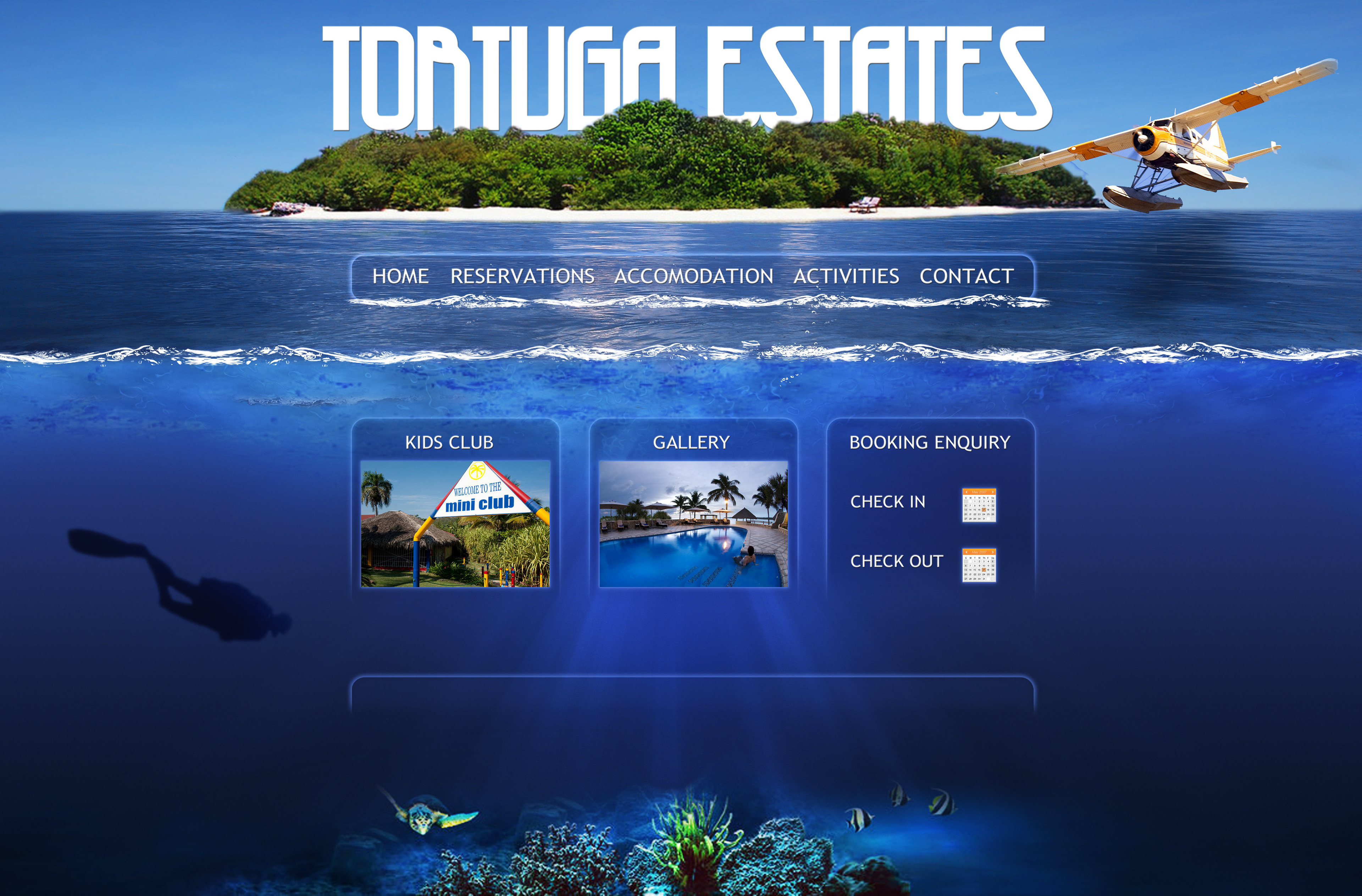 Tortuga Estates Website Concept