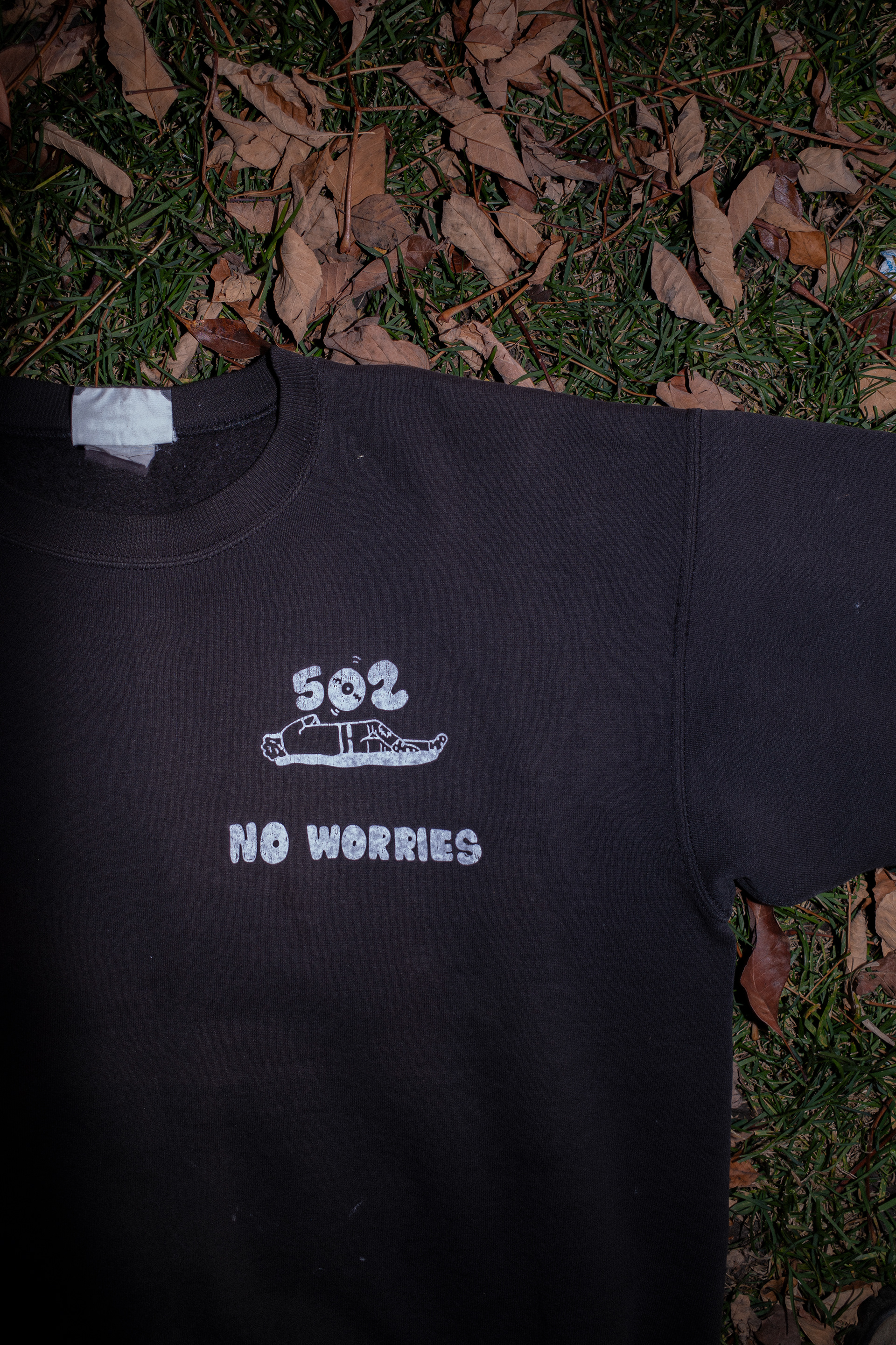 NO WORRIES SWEATSHIRT BLACK - L
