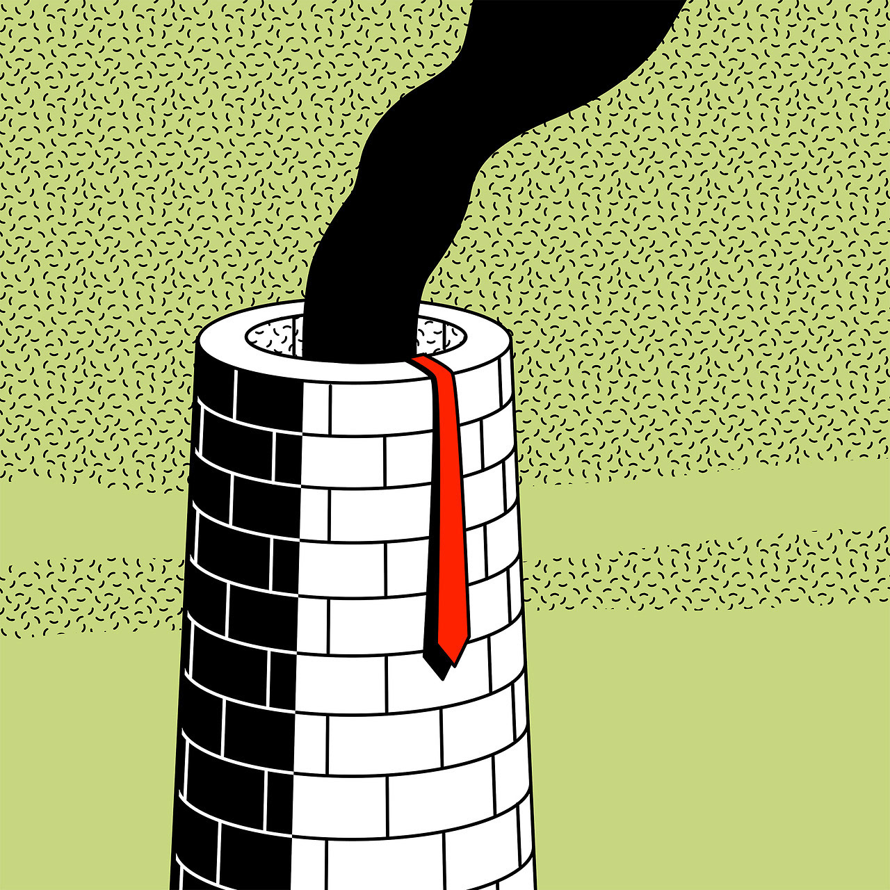 Trump chimney illustration by jonas odell