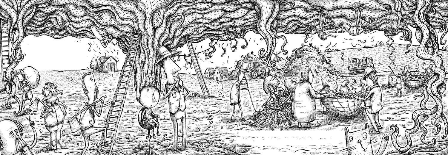 Line work from Joe's Jungle Hair.