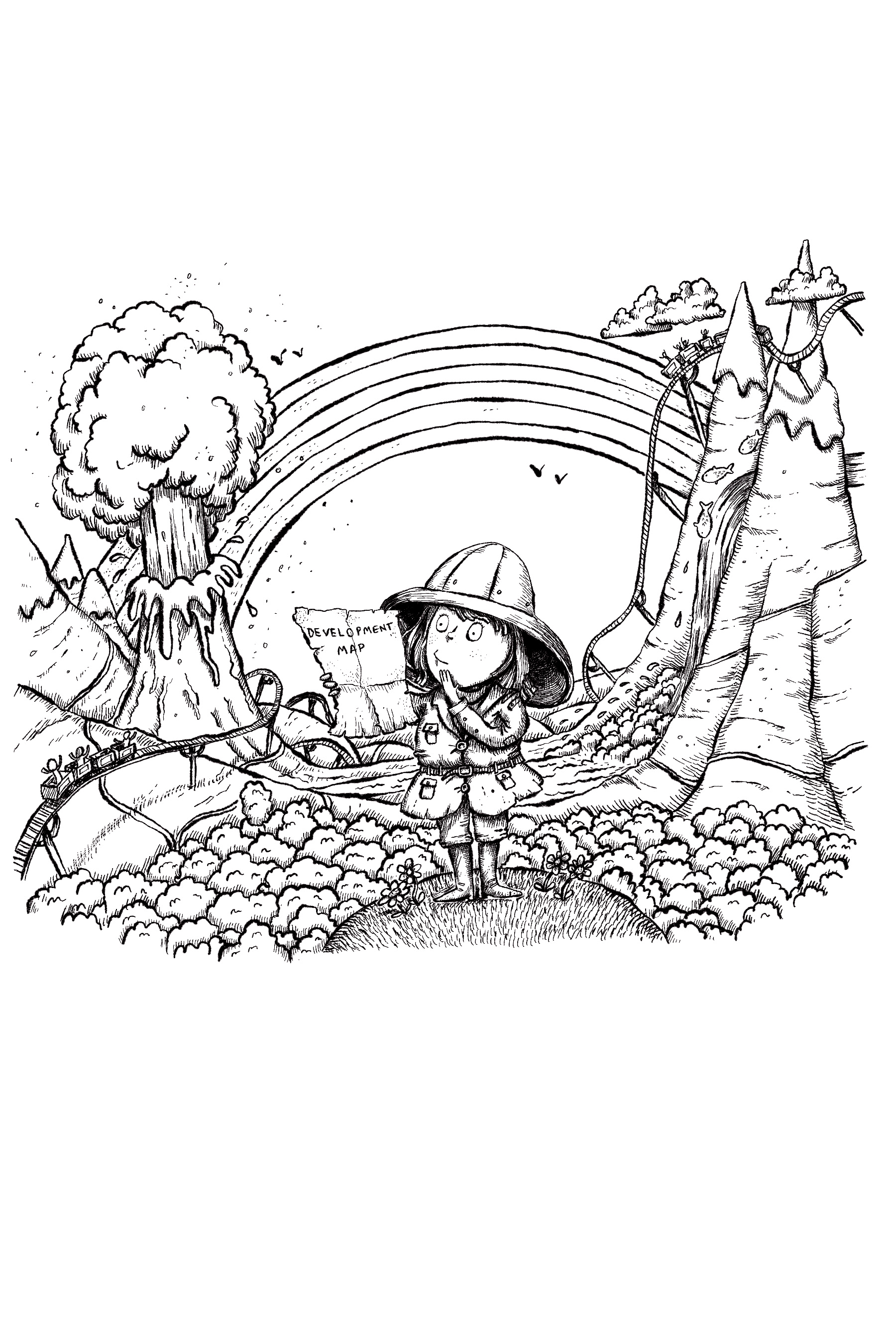 Line drawing for Inner Child Journeys book.