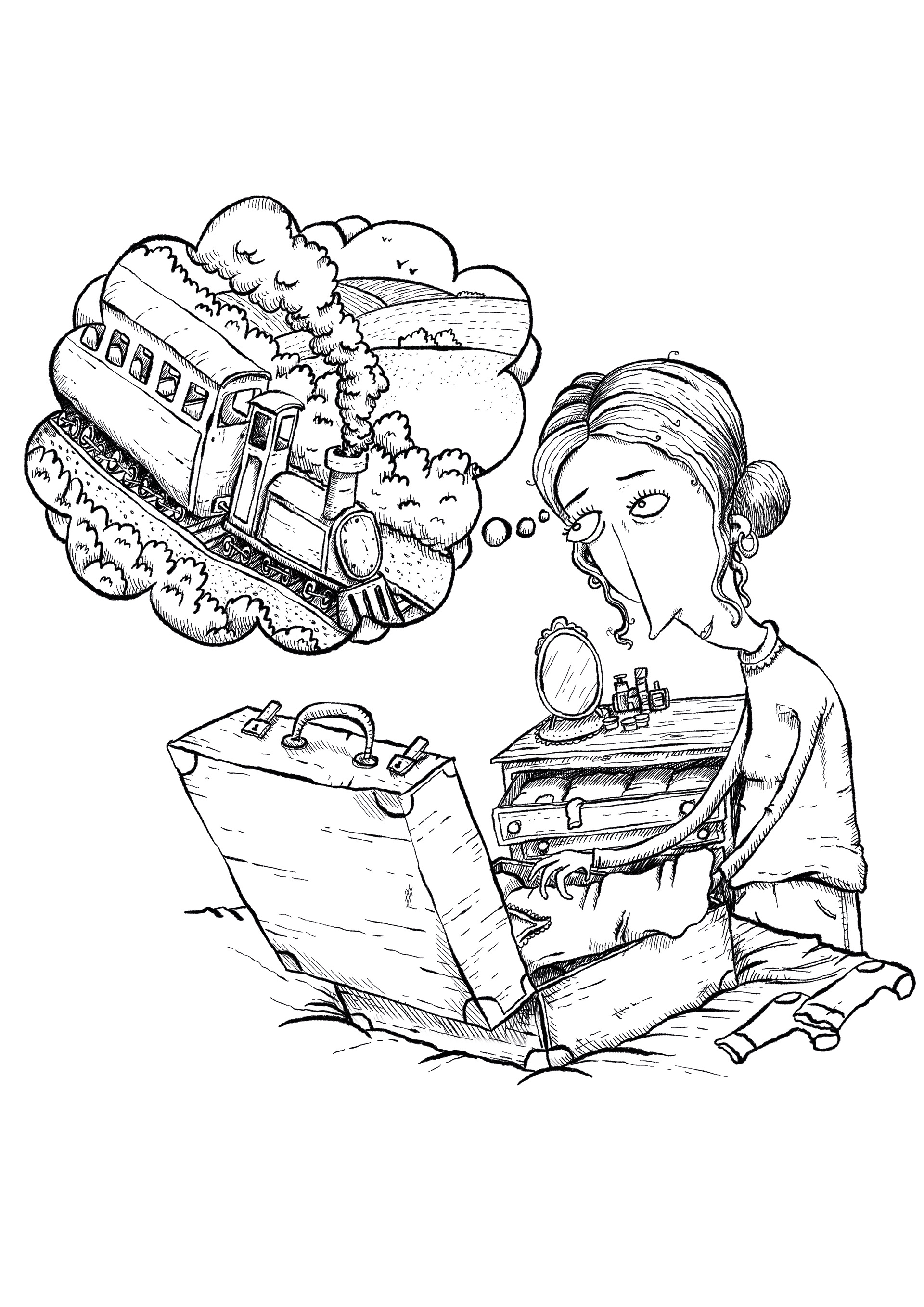 Line drawing for Inner Child Journeys book.