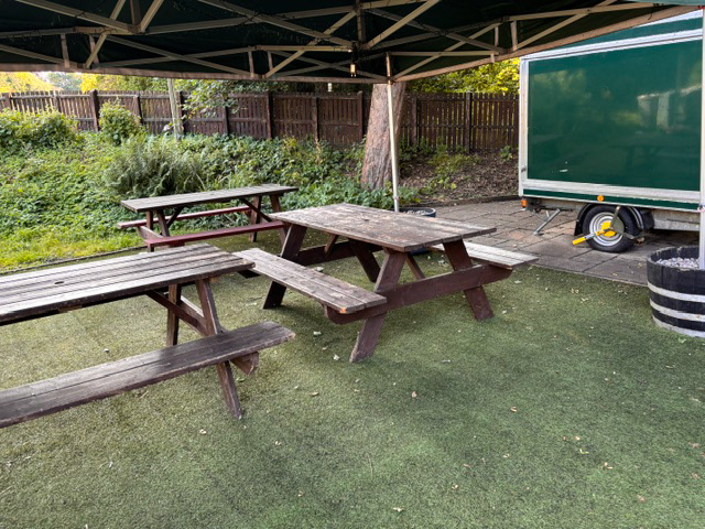 First garden table selected
