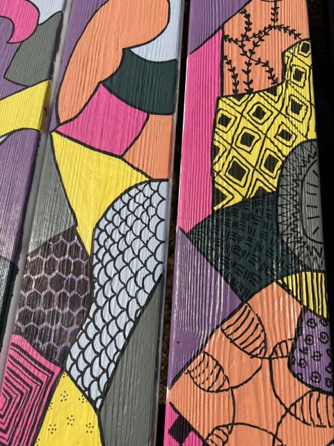 to each coloured shape...