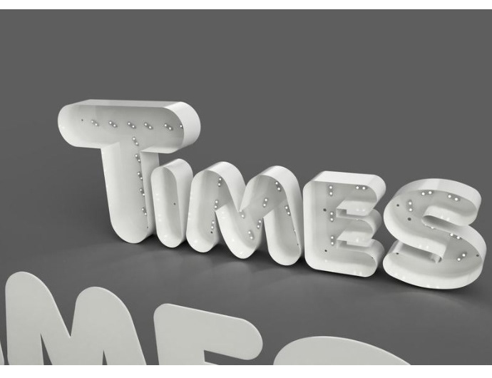 TIMES CHANNEL LETTER SECTION