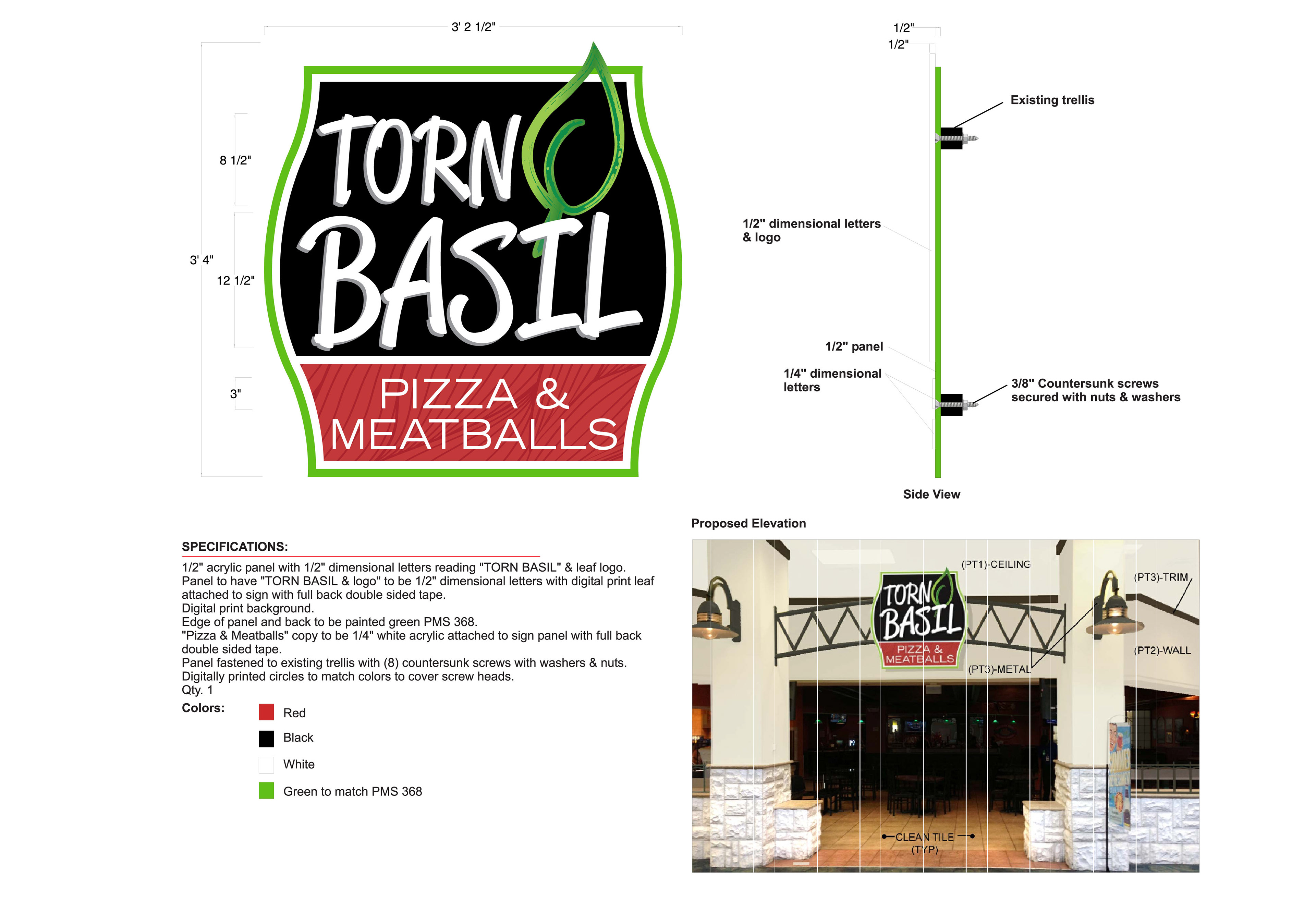 TORN BASIL SIGN