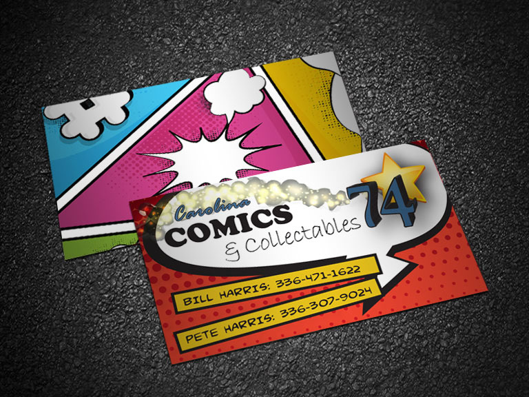 Comic Collectible Business Cards