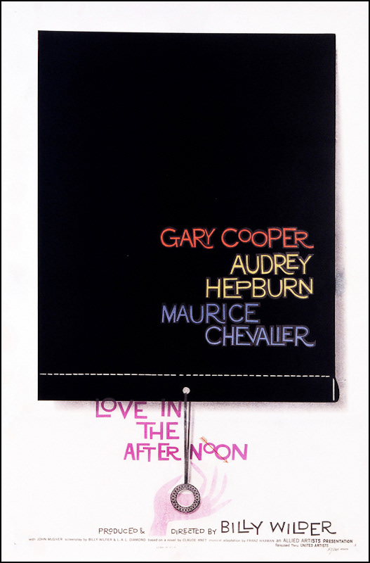 LOVE IN THE AFTERNOON - 1957 - 24x41 - USA