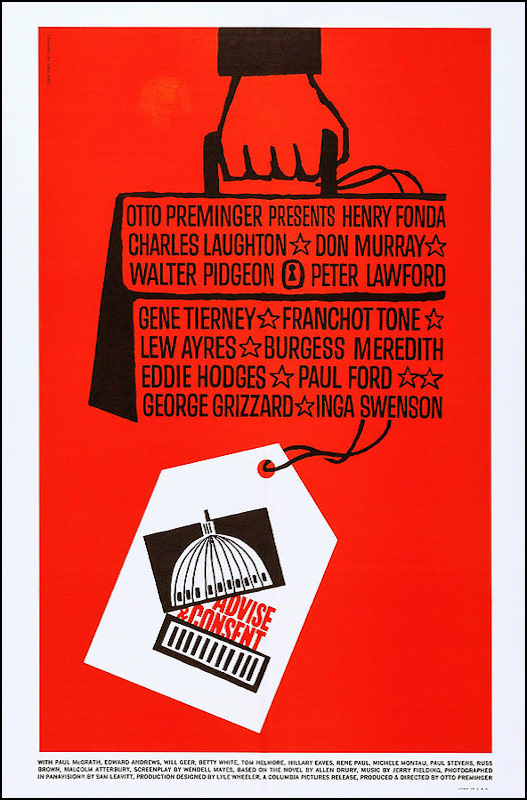ADVISE & CONSENT - 1962 - 27x41 - USA