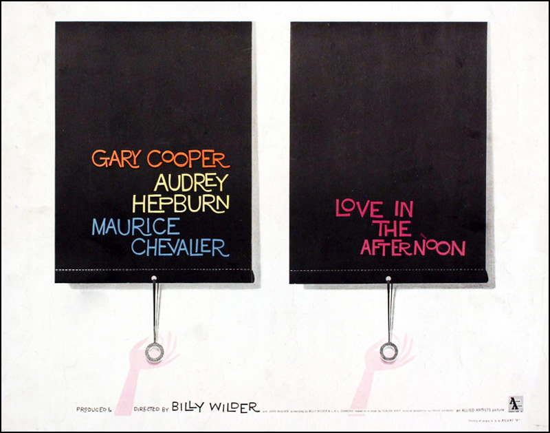 LOVE IN THE AFTERNOON - 1957 - 22x28 - USA