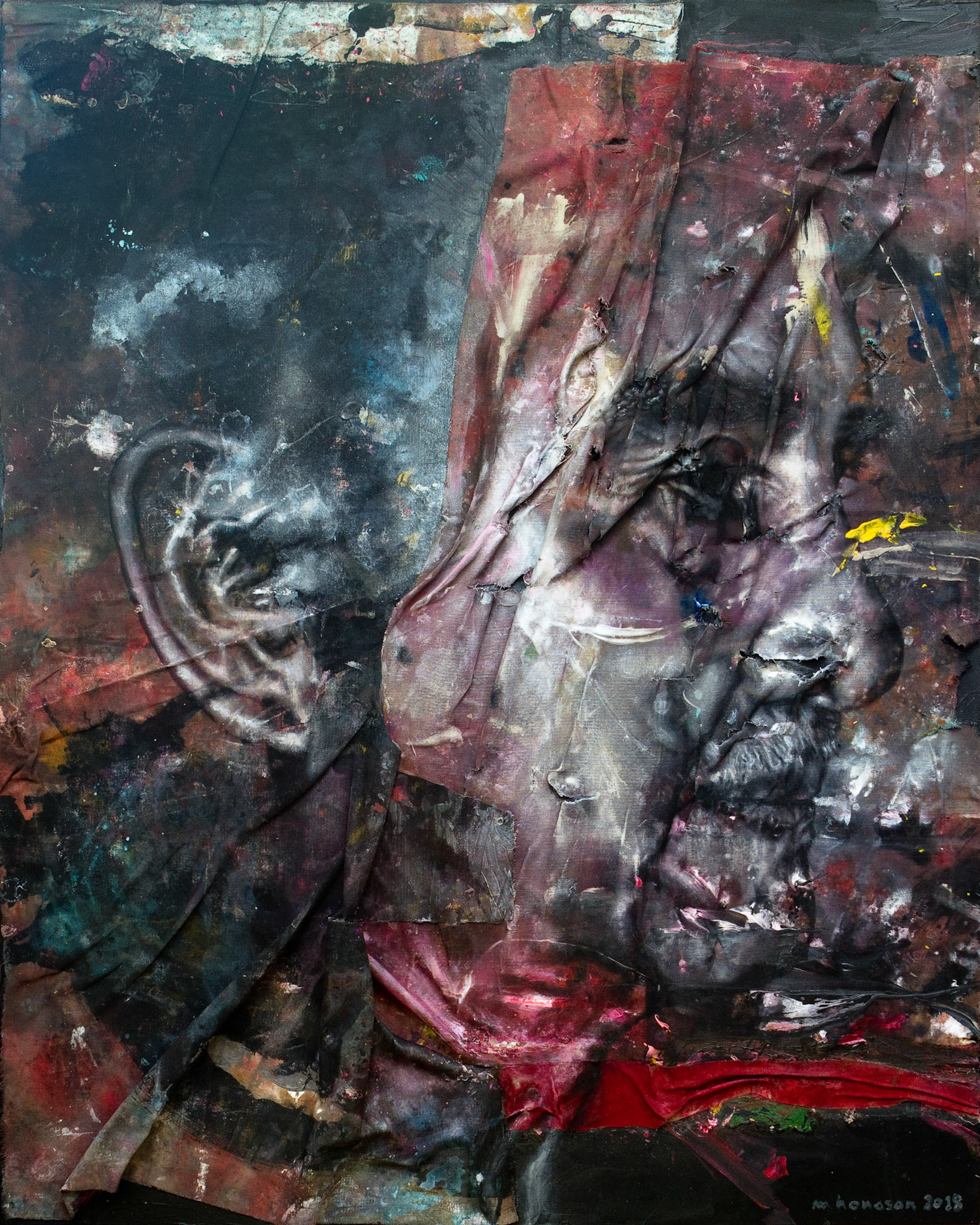 “Hilaga” (North) mixed media on canvas 60 in. x 48 in.