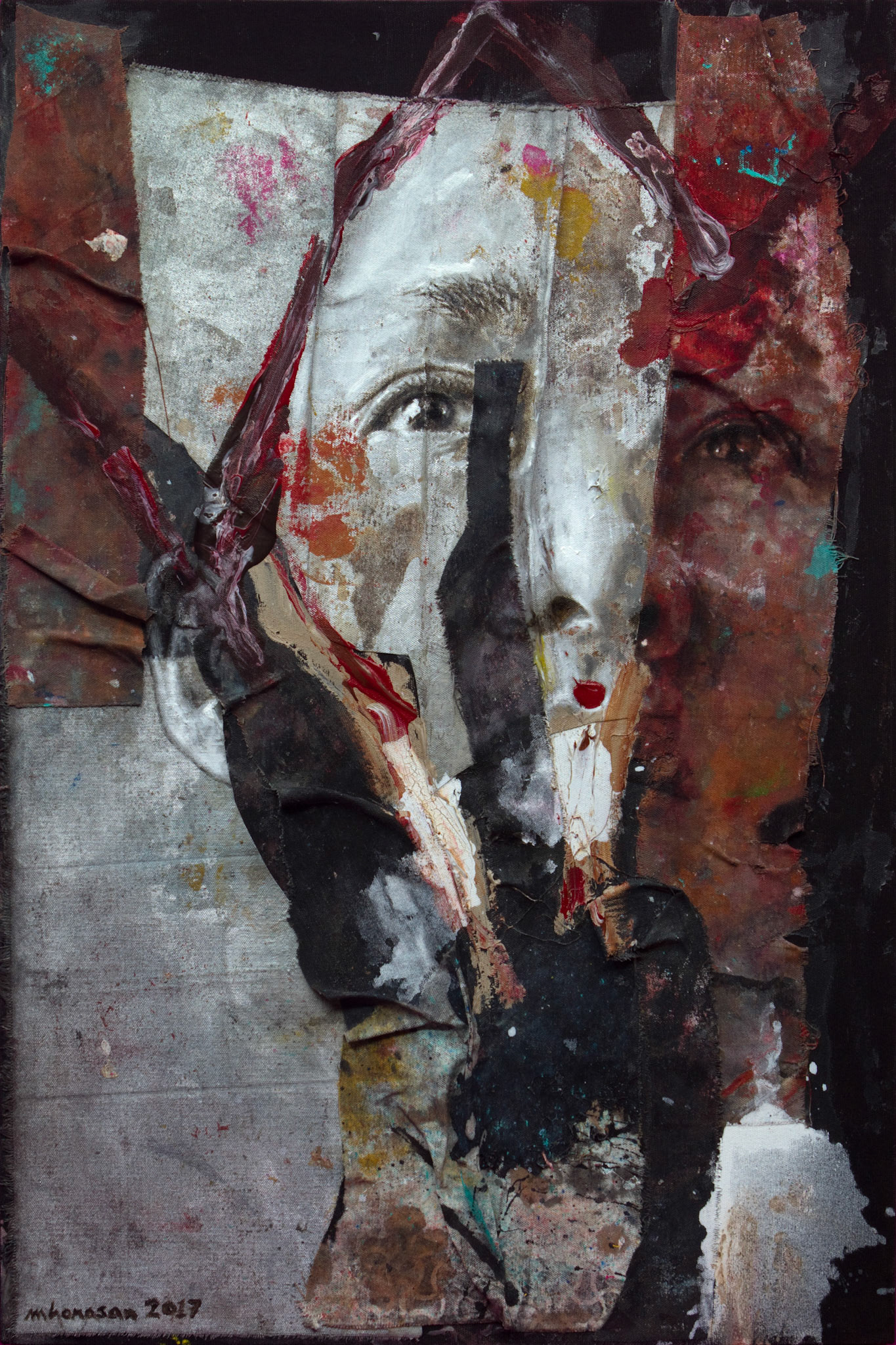 “An Eye on the Sky” mixed media on canvas 36 in. x 24 in.