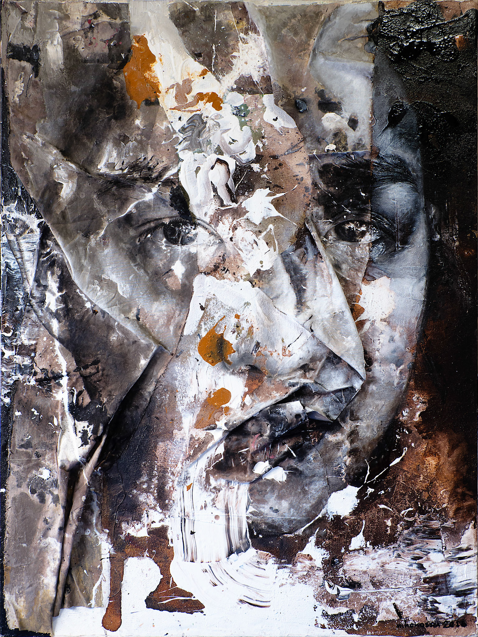 “Tributary Stream” mixed media on canvas 48 in. x 36 in.