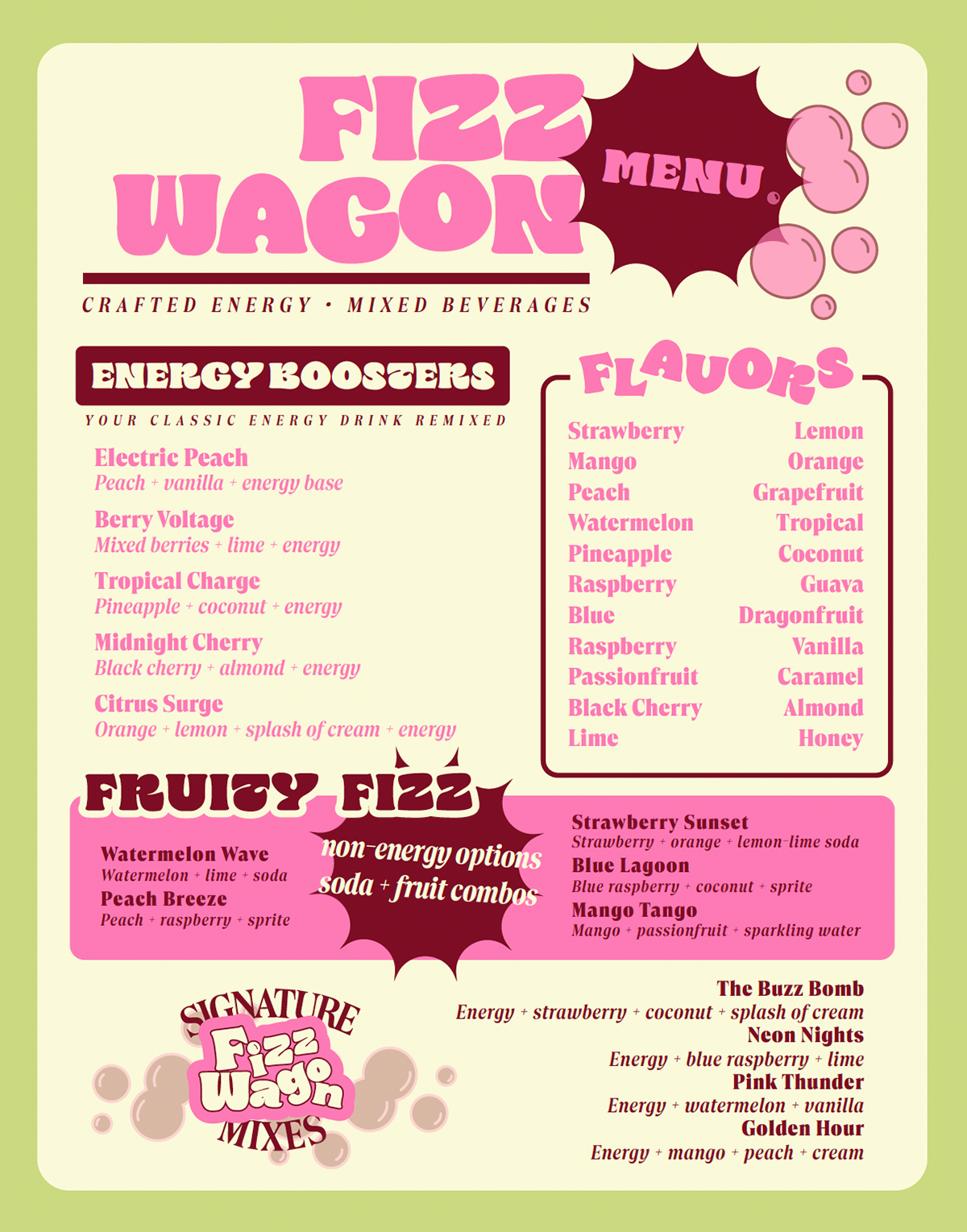Menu Design - Branding Project May 2026