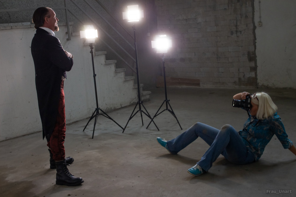 Bei einem Shooting bin ich sportlich gekleidet - ist einfach praktischer.